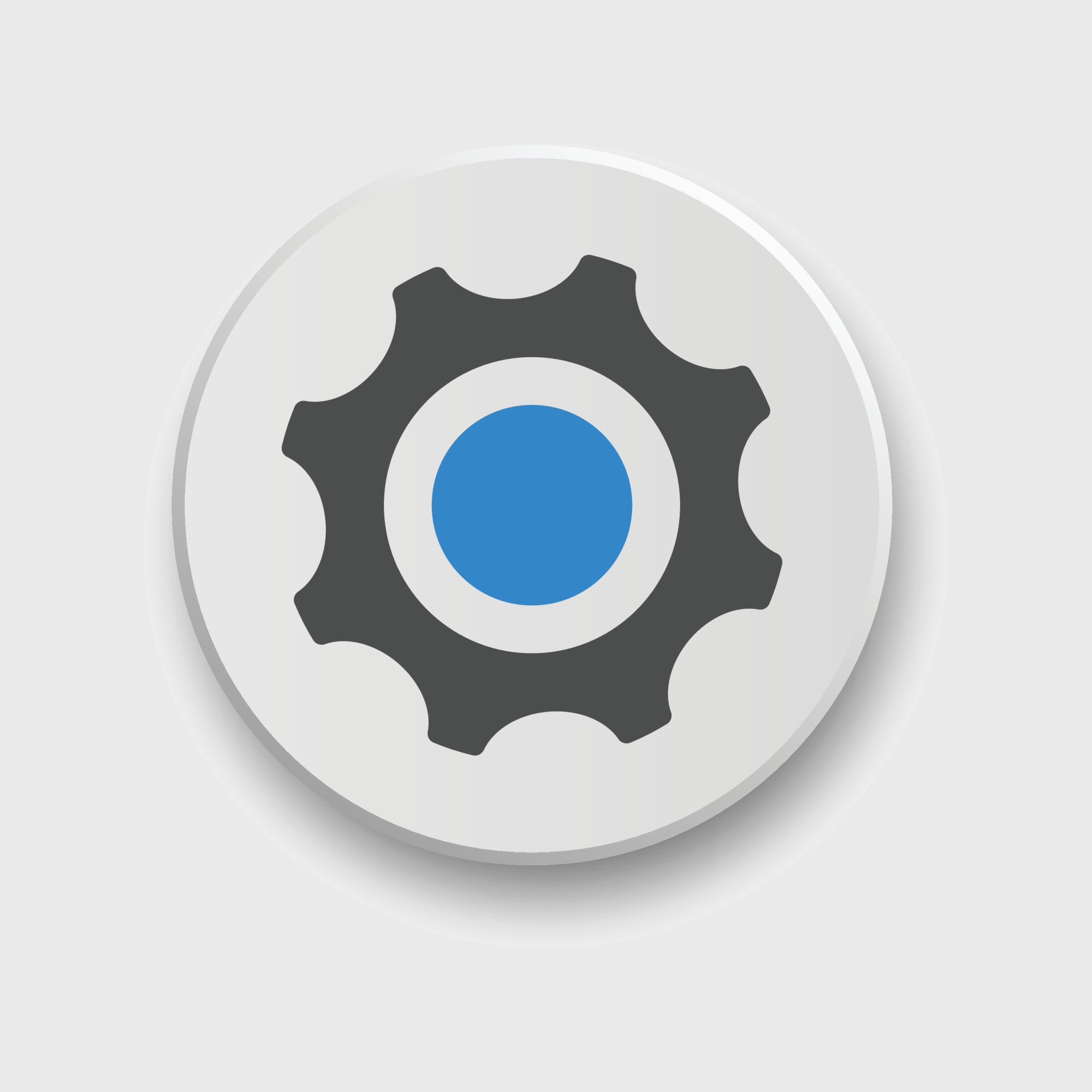 Setting icon for apps or web interface with button. Set of settings, Gear, Cog icon vector with