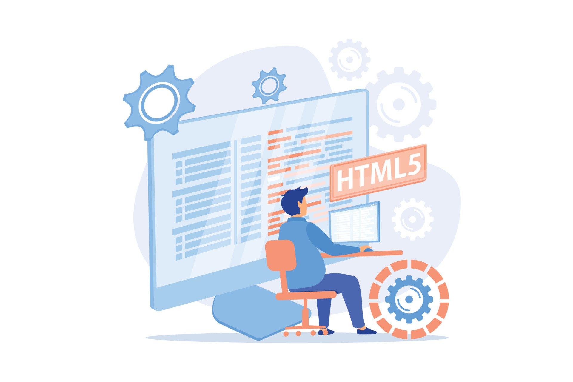HTML5 programming. website development, web application