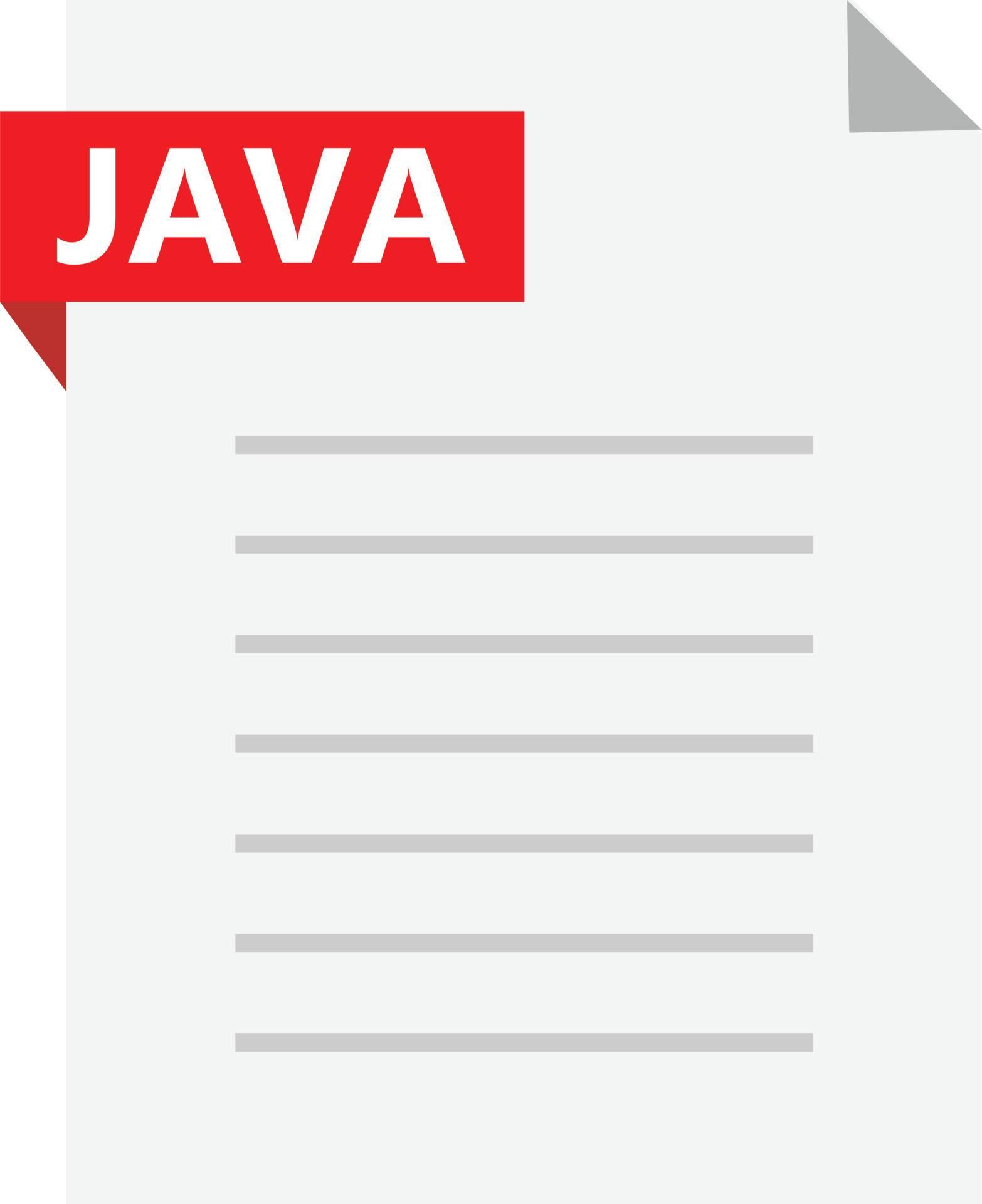 Java Source Code file icon. java extension file sign. flat style
