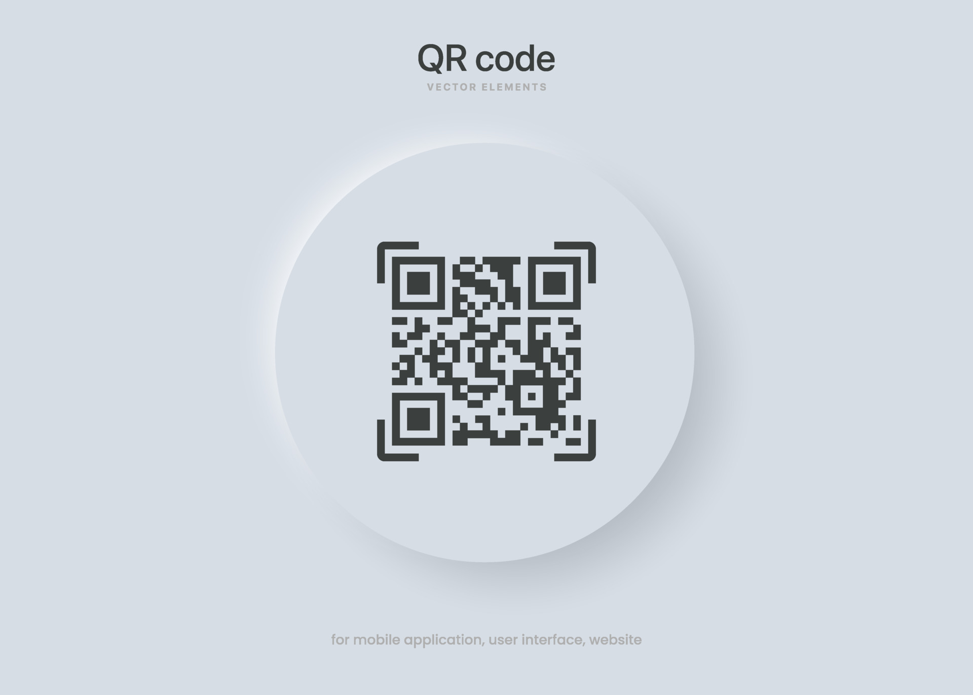 Scan QR code icon symbol sign. Digital scanning qr code template. QR