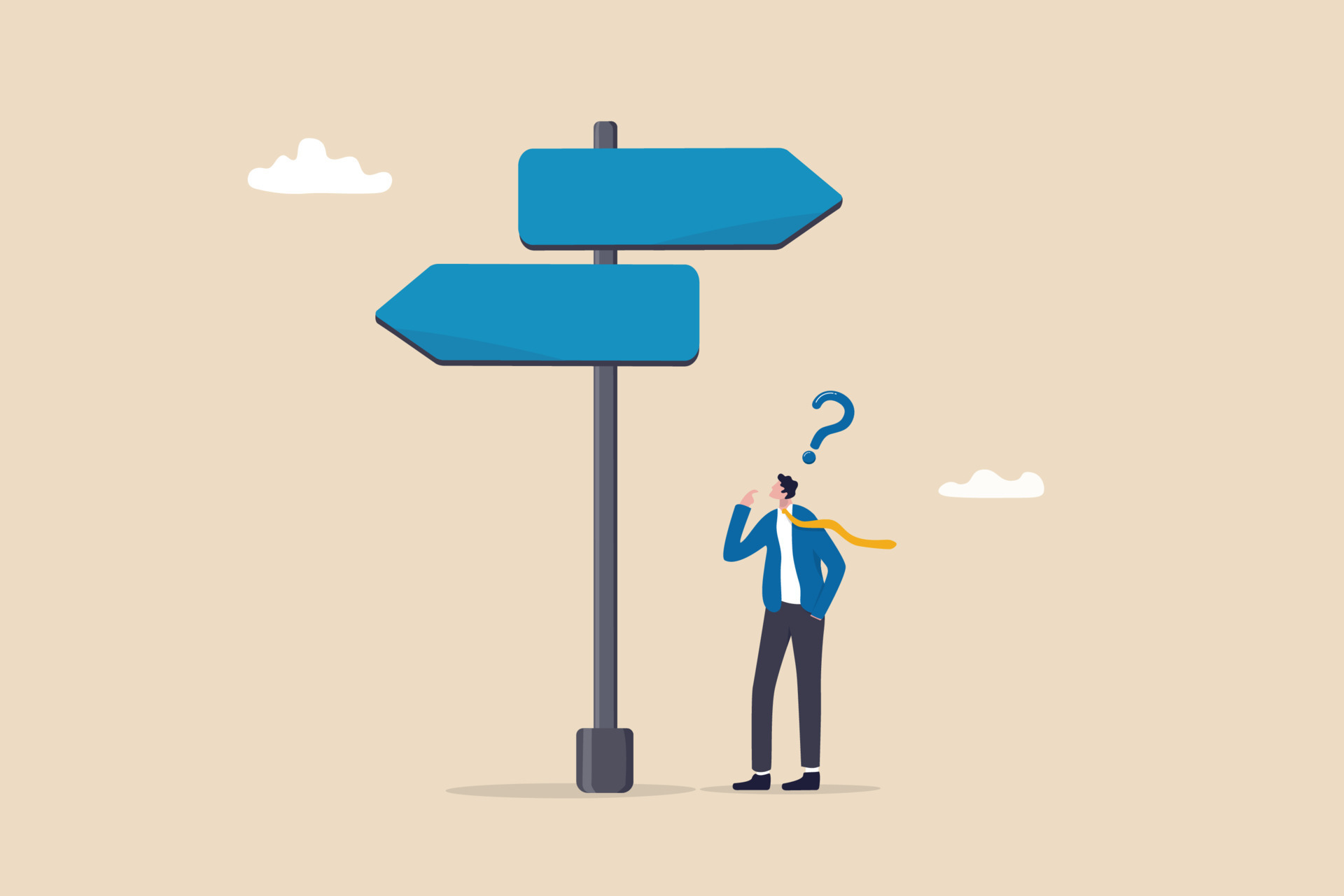 Choosing between 2 choices, make decision to the left or right