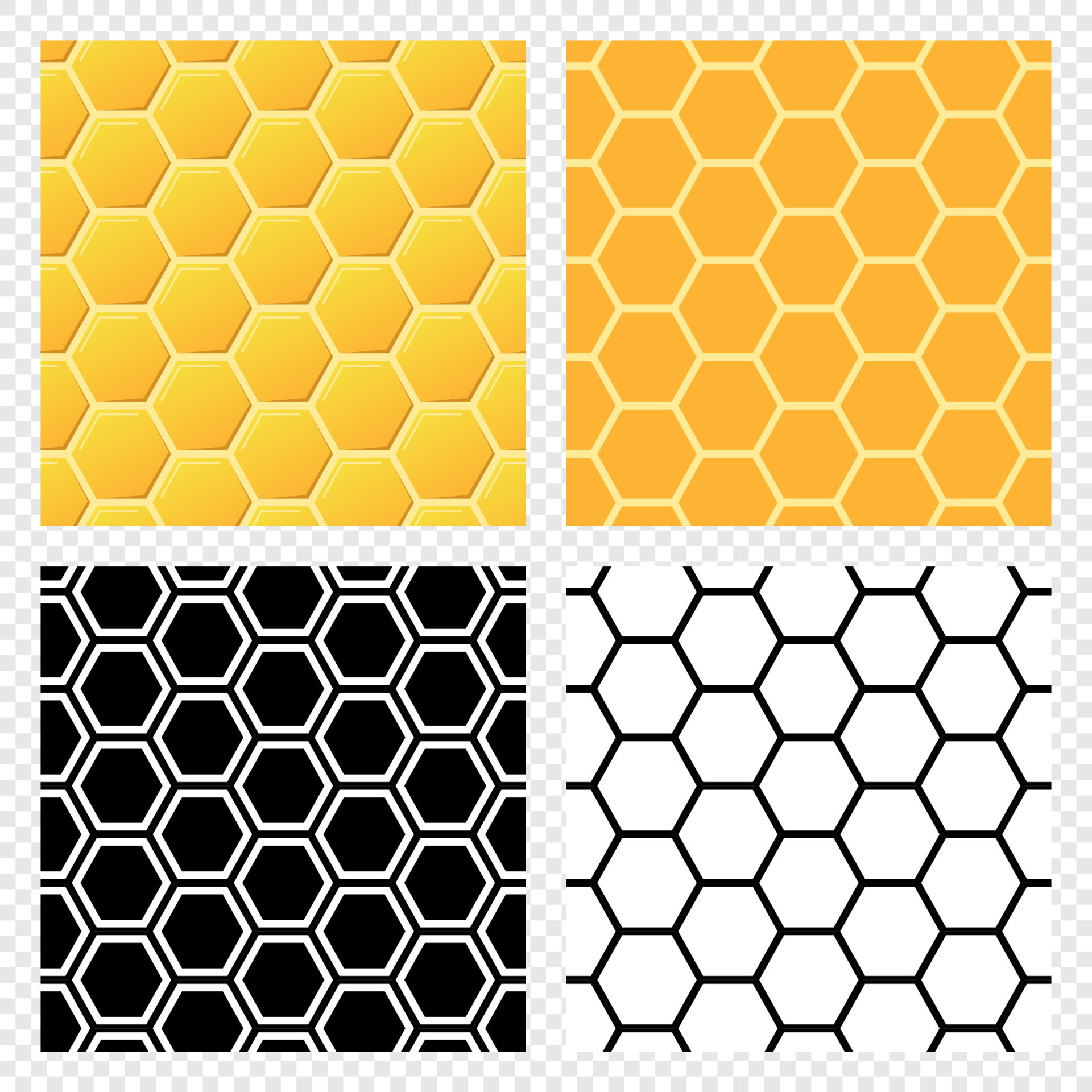 seamless pattern set. Abstract geometric yellow