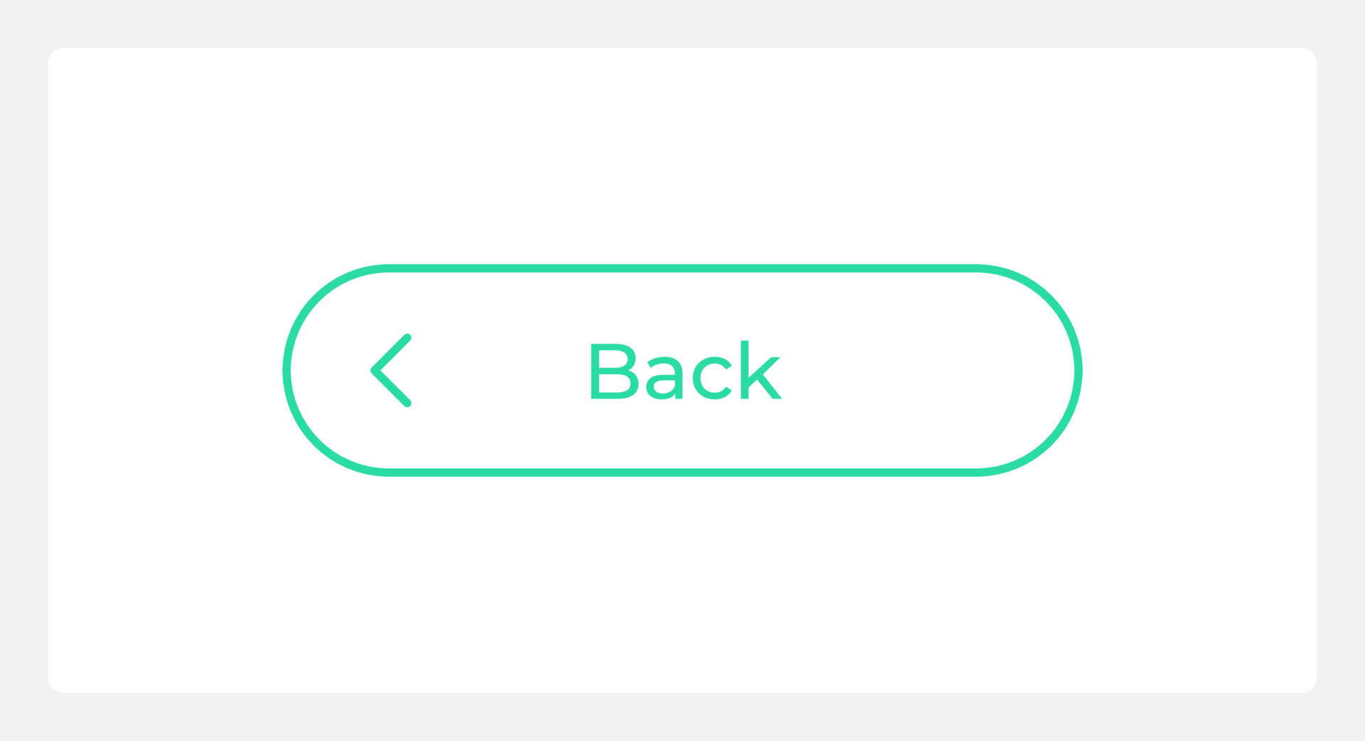 Hover back button UI element template. Editable isolated vector