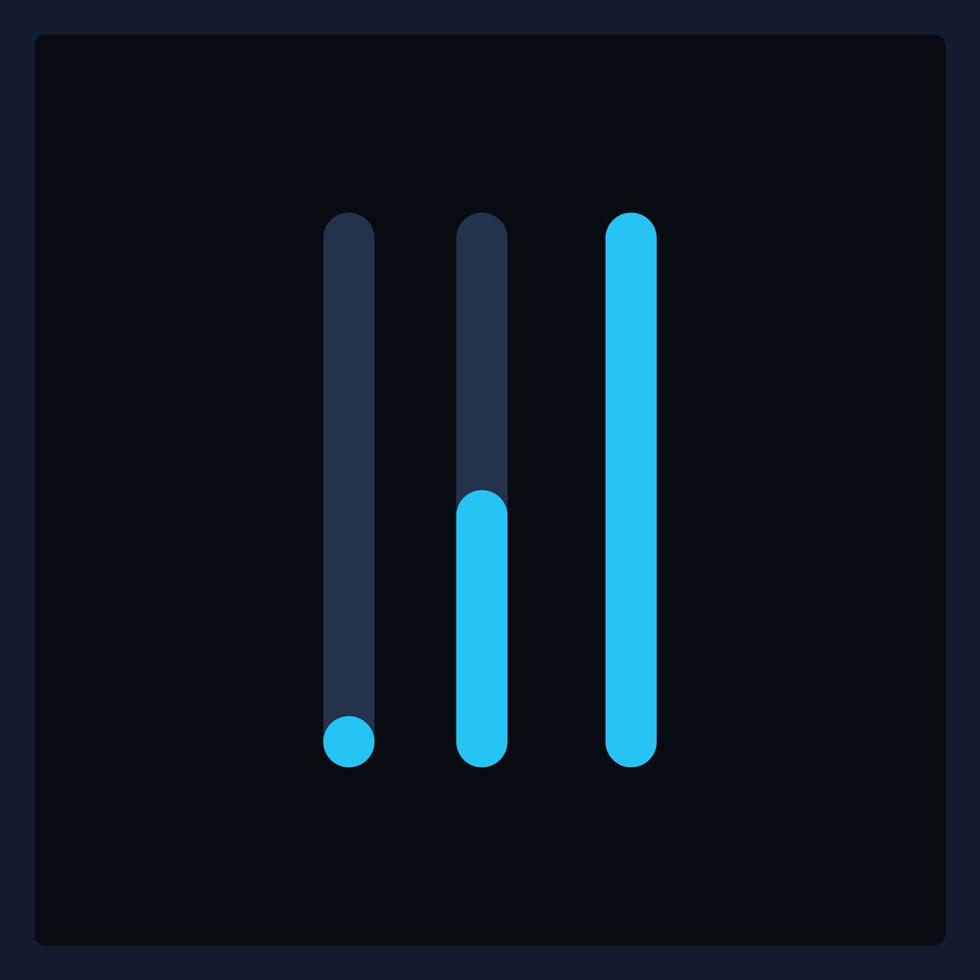 Vertical slider UI element template. Editable isolated vector dashboard