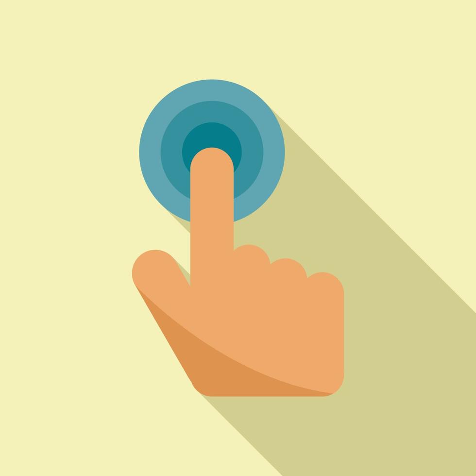 Touch button icon flat vector. Computer interface 16159895 Vector Art