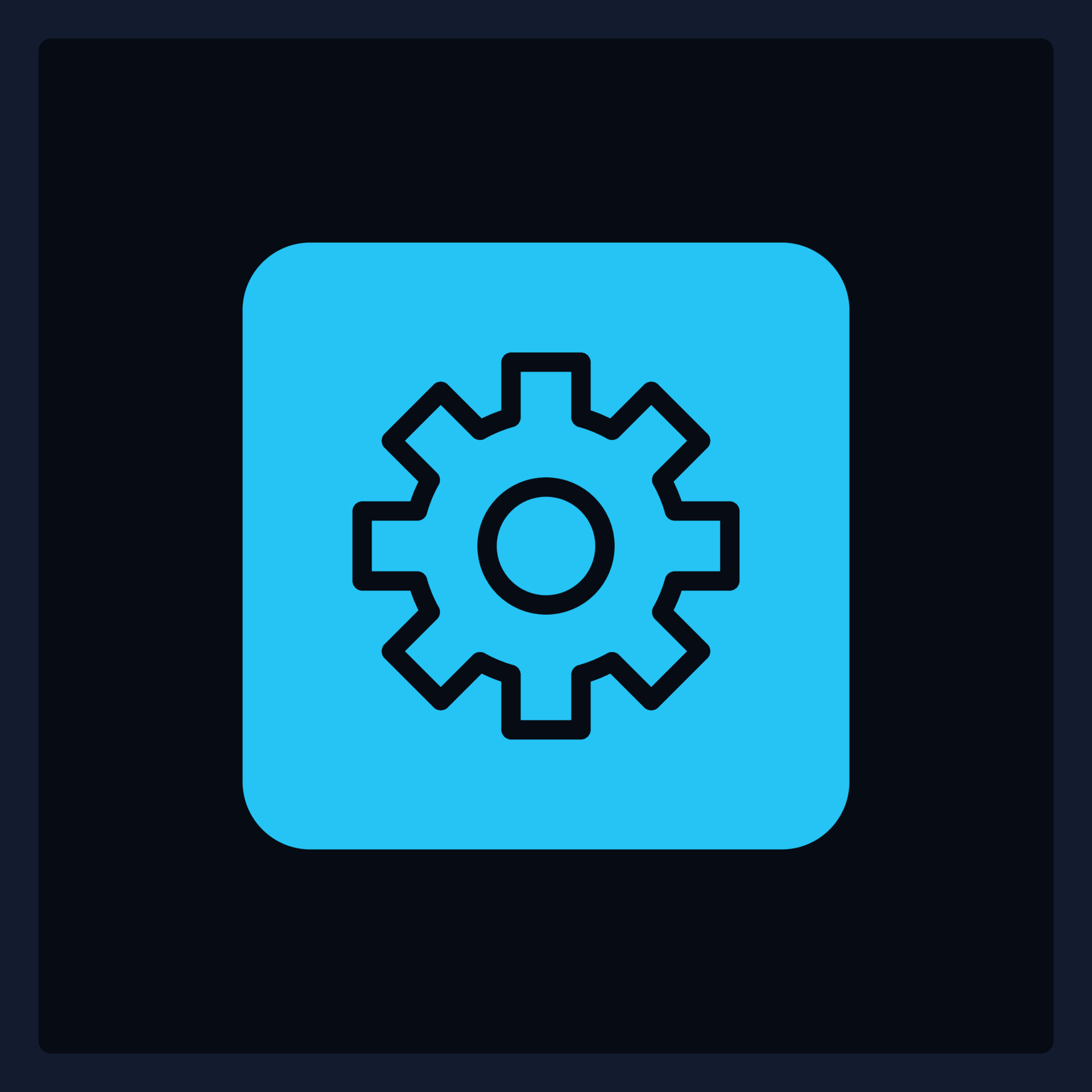 Active settings button UI element template. Editable isolated vector