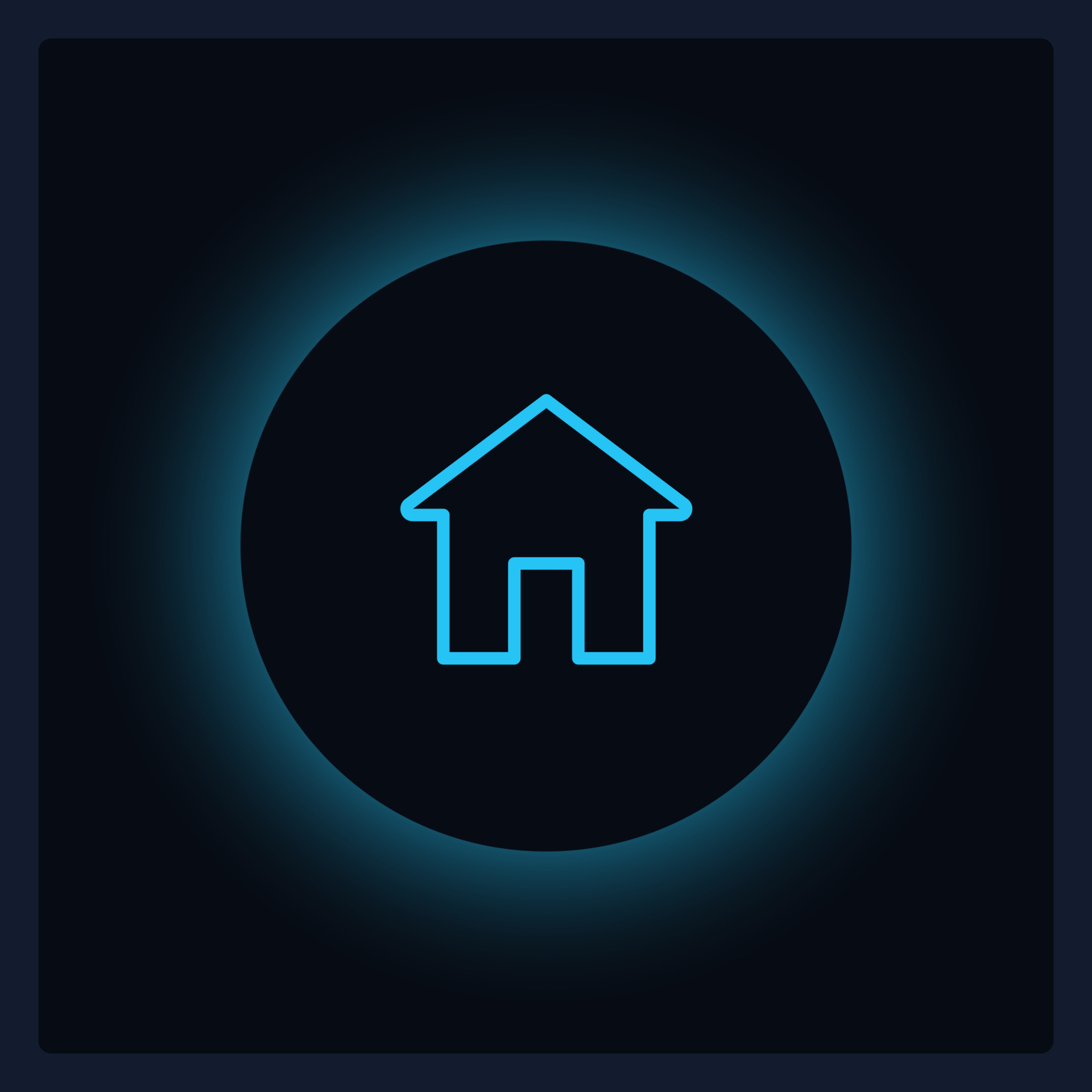 Focused homepage button UI element template. Editable isolated vector