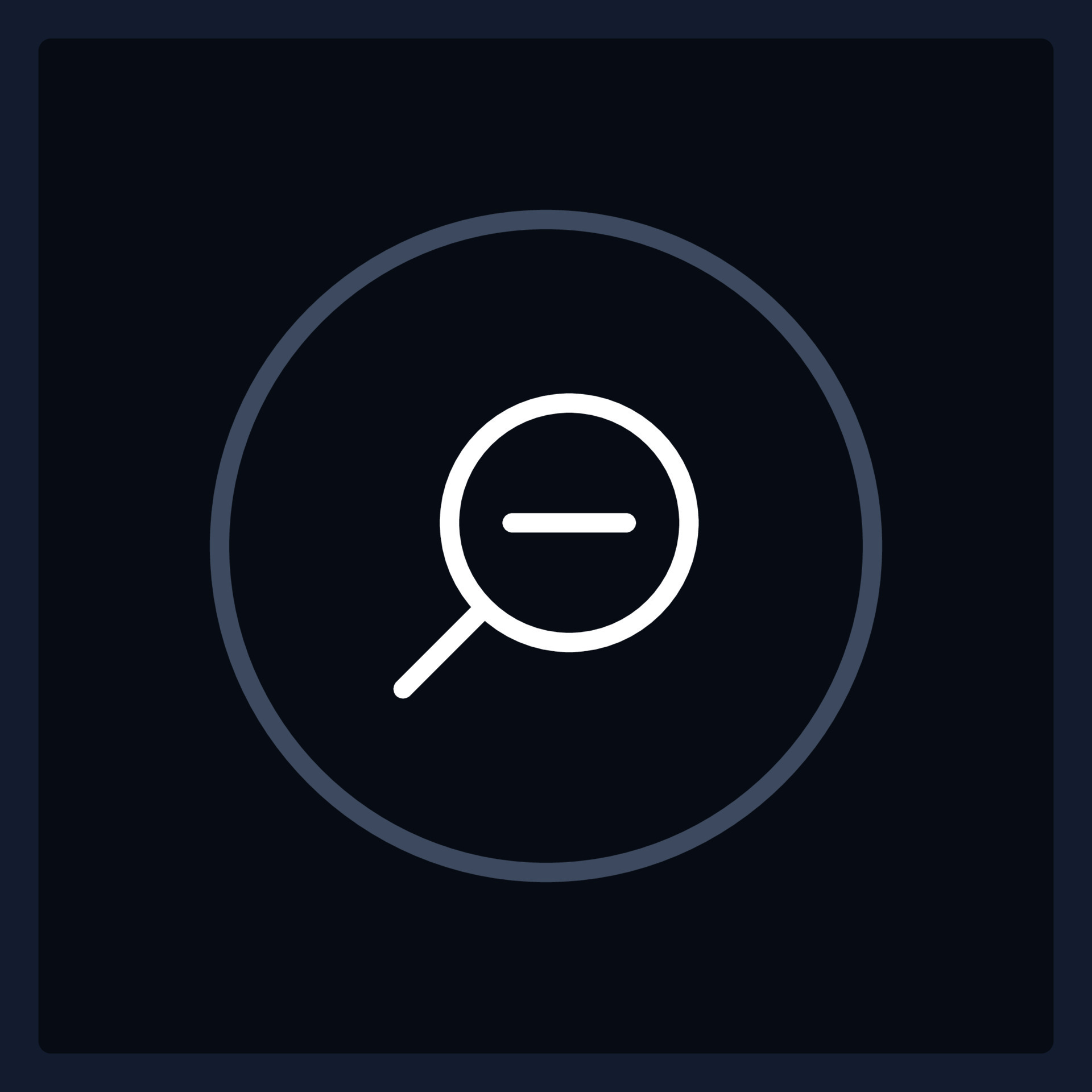 Normal zoom out button state UI element template. Editable isolated