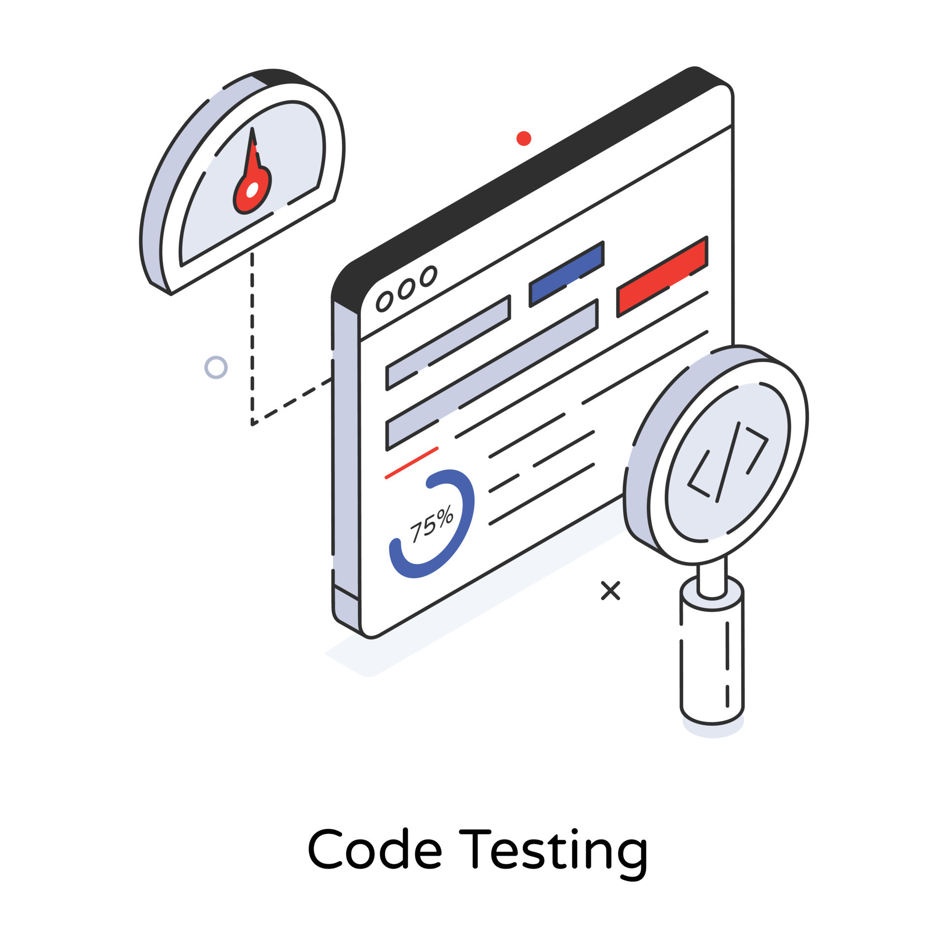 Trendy Code Testing 17310001 Vector Art at Vecteezy