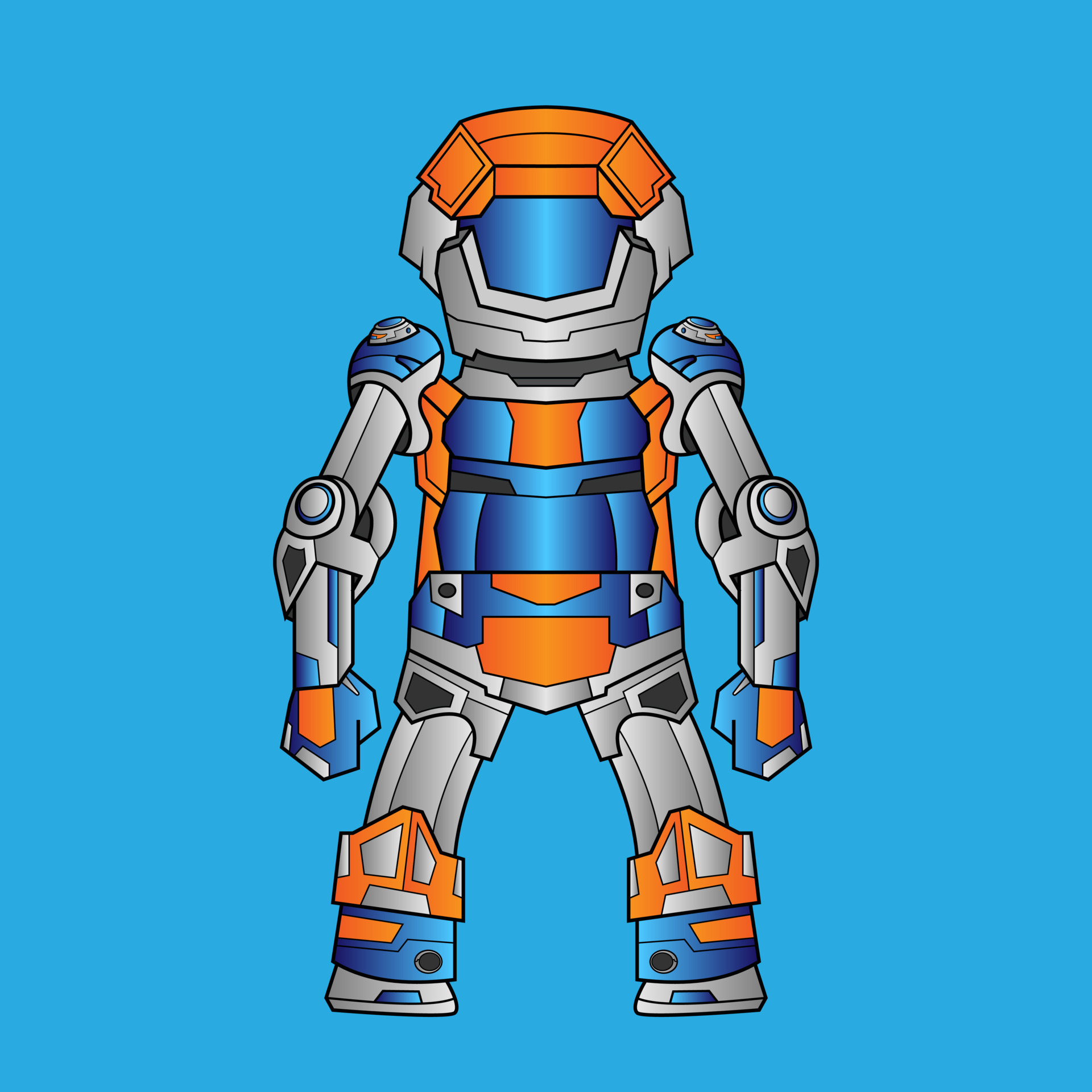 robot characters for kids Robotic character with happy modern