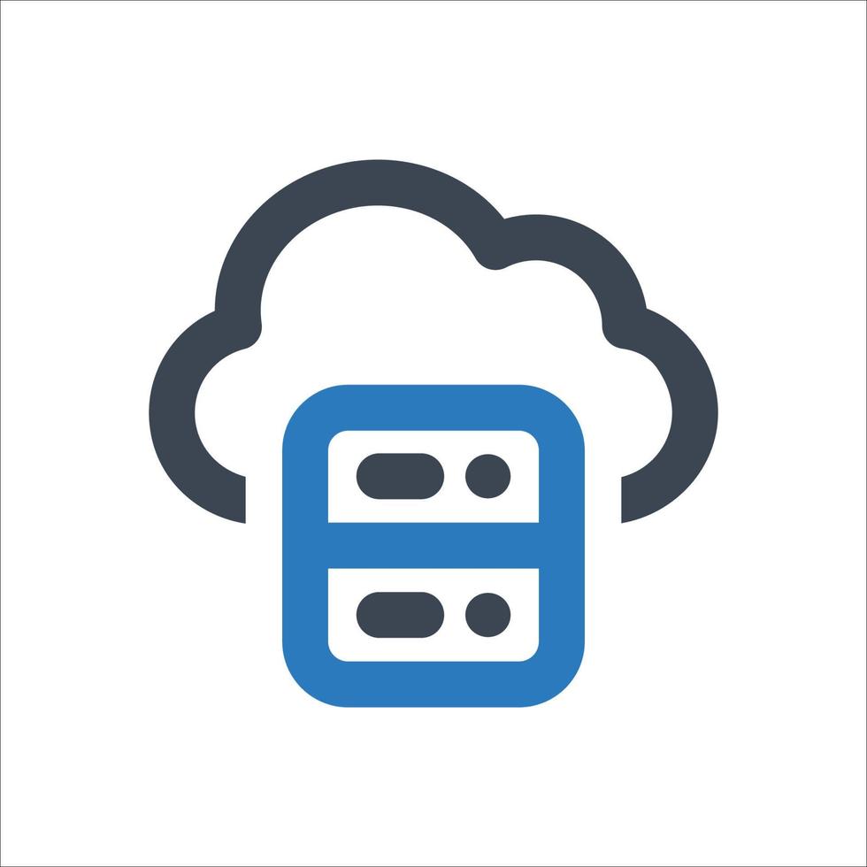 Cloud Server Icon Vector Illustration Cloud Hosting Storage
