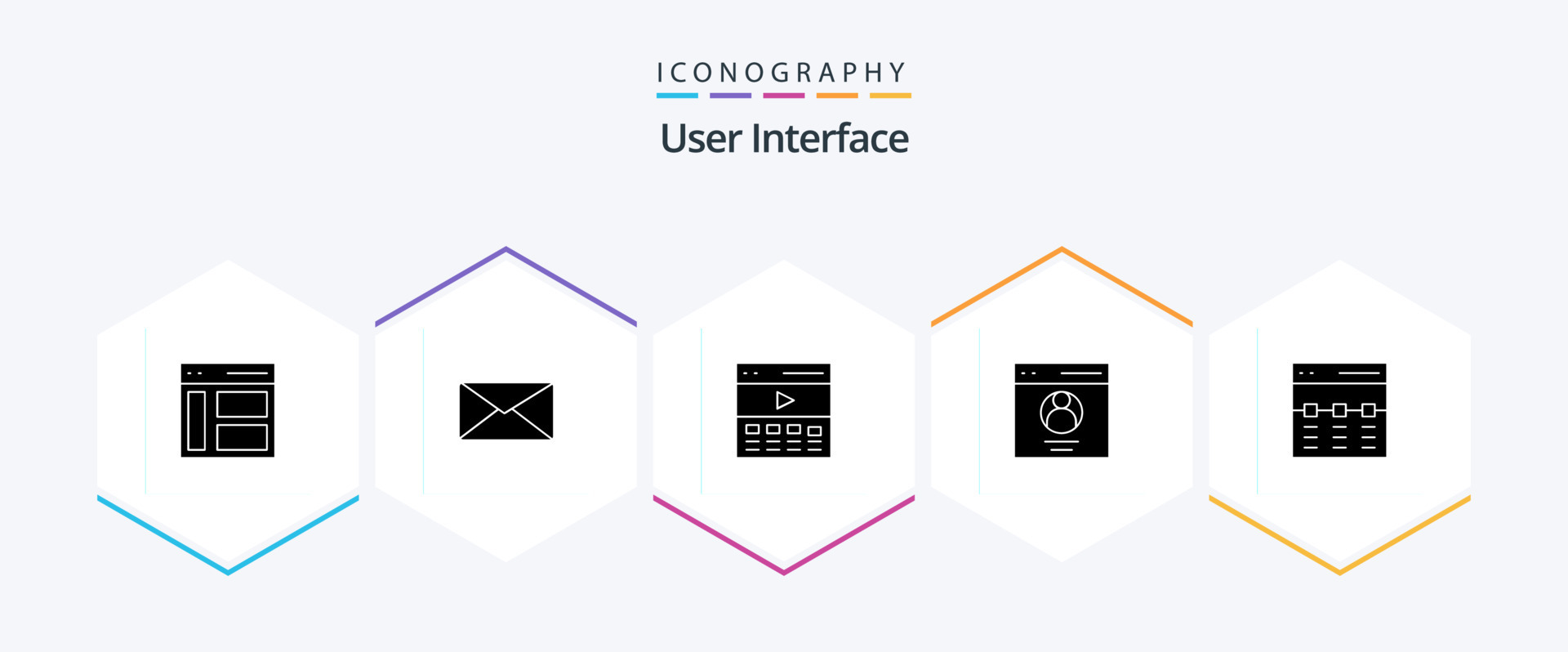 User Interface 25 Glyph icon pack including user. interface. interface