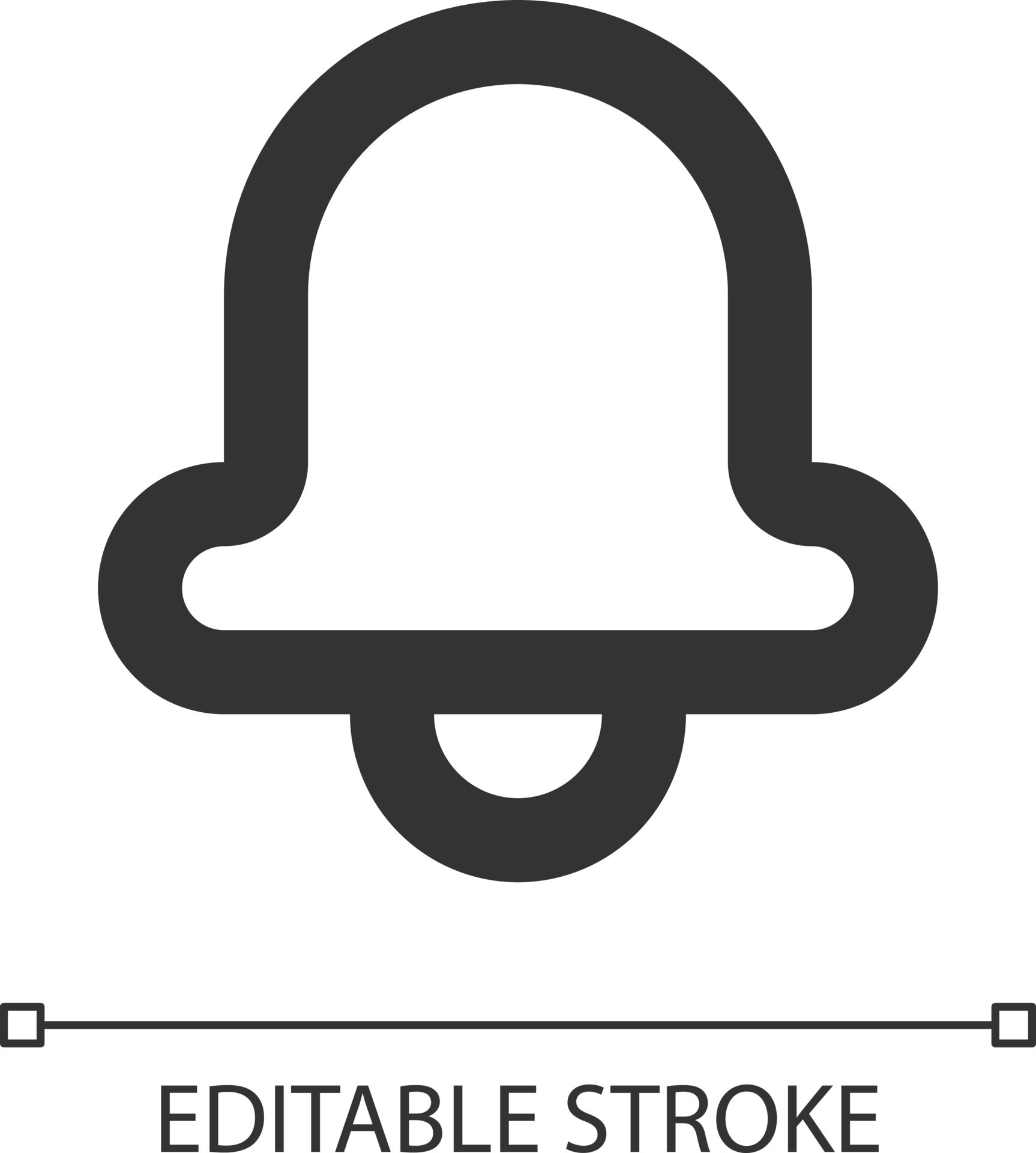 Notifications pixel perfect linear ui icon. Adjusting ringer volume