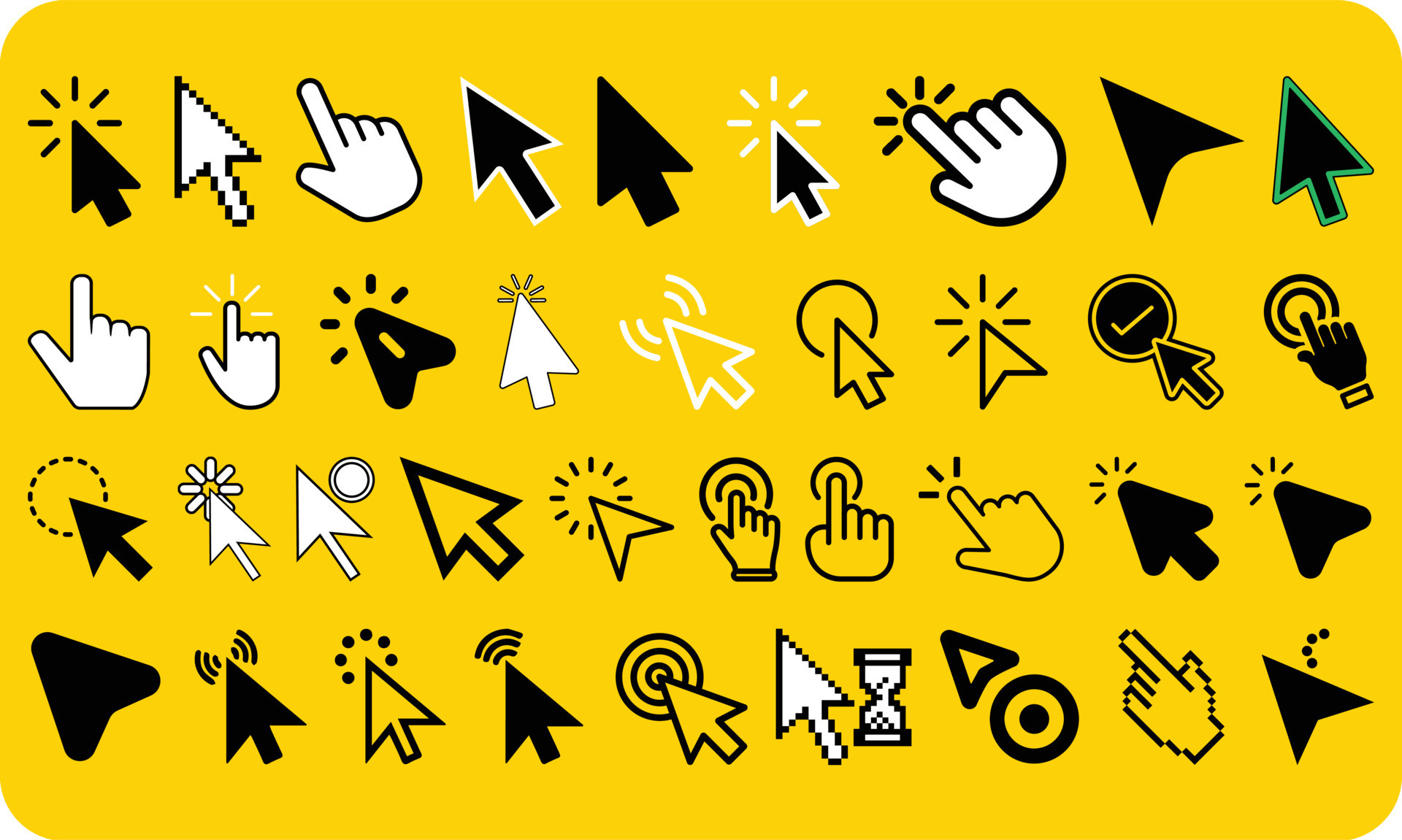 Computer mouse pointing Computer mouse click cursor gray arrow icons