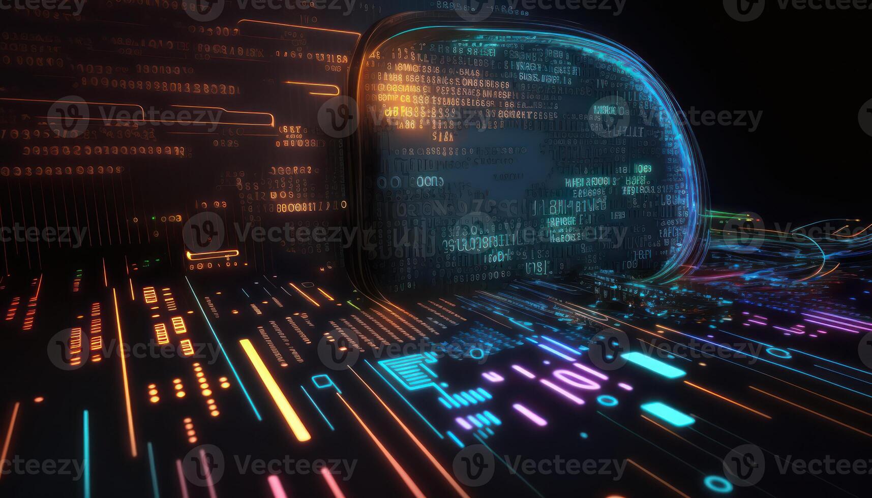 Programming code abstract technology background of software developer