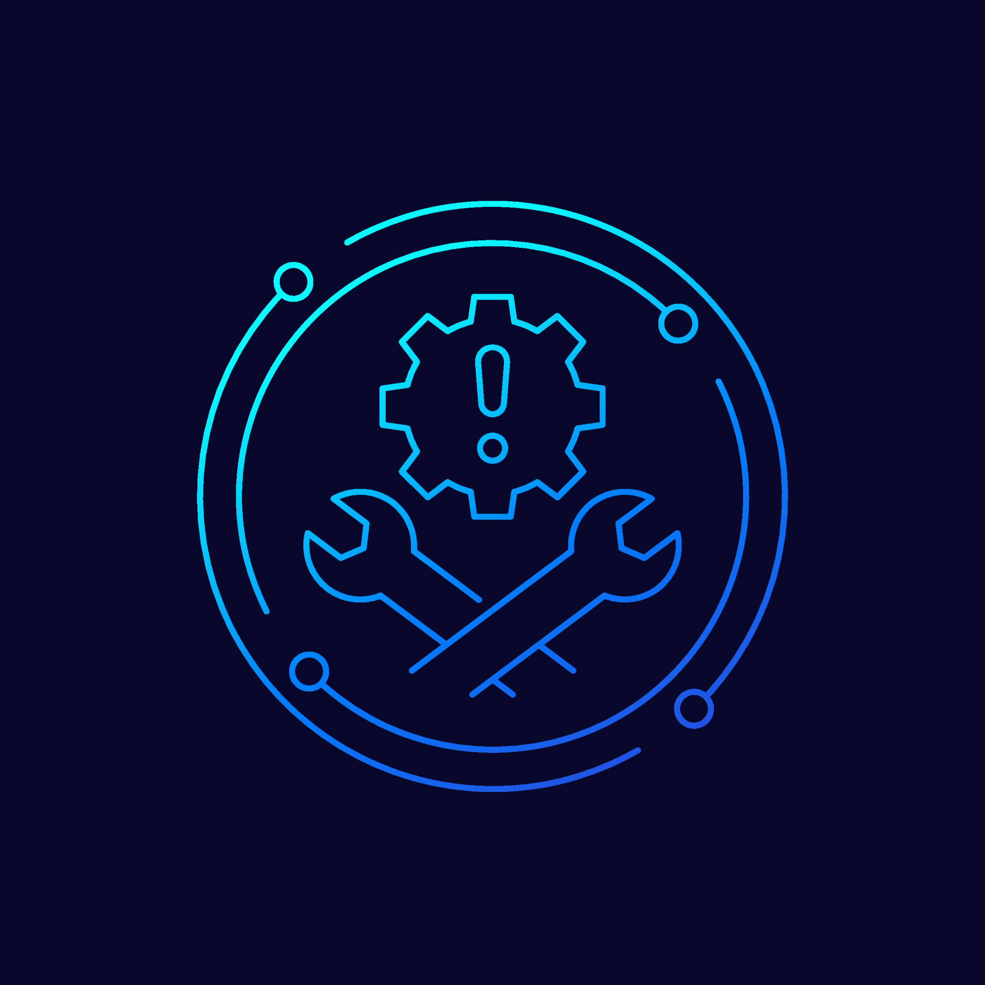 fixing errors, technical problems icon, linear design 23670844 Vector