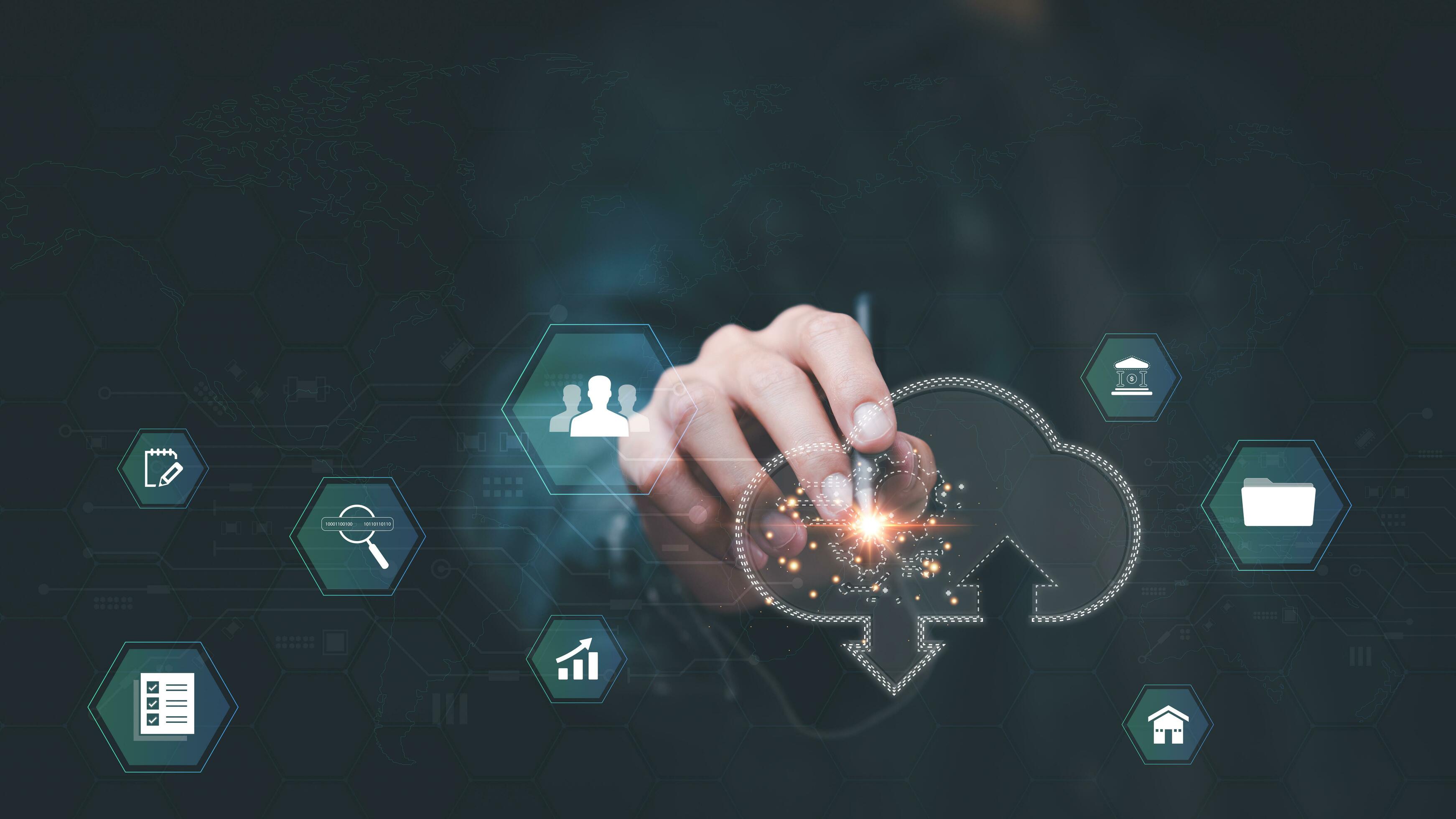 cloud computing backup technology concept,Access to server