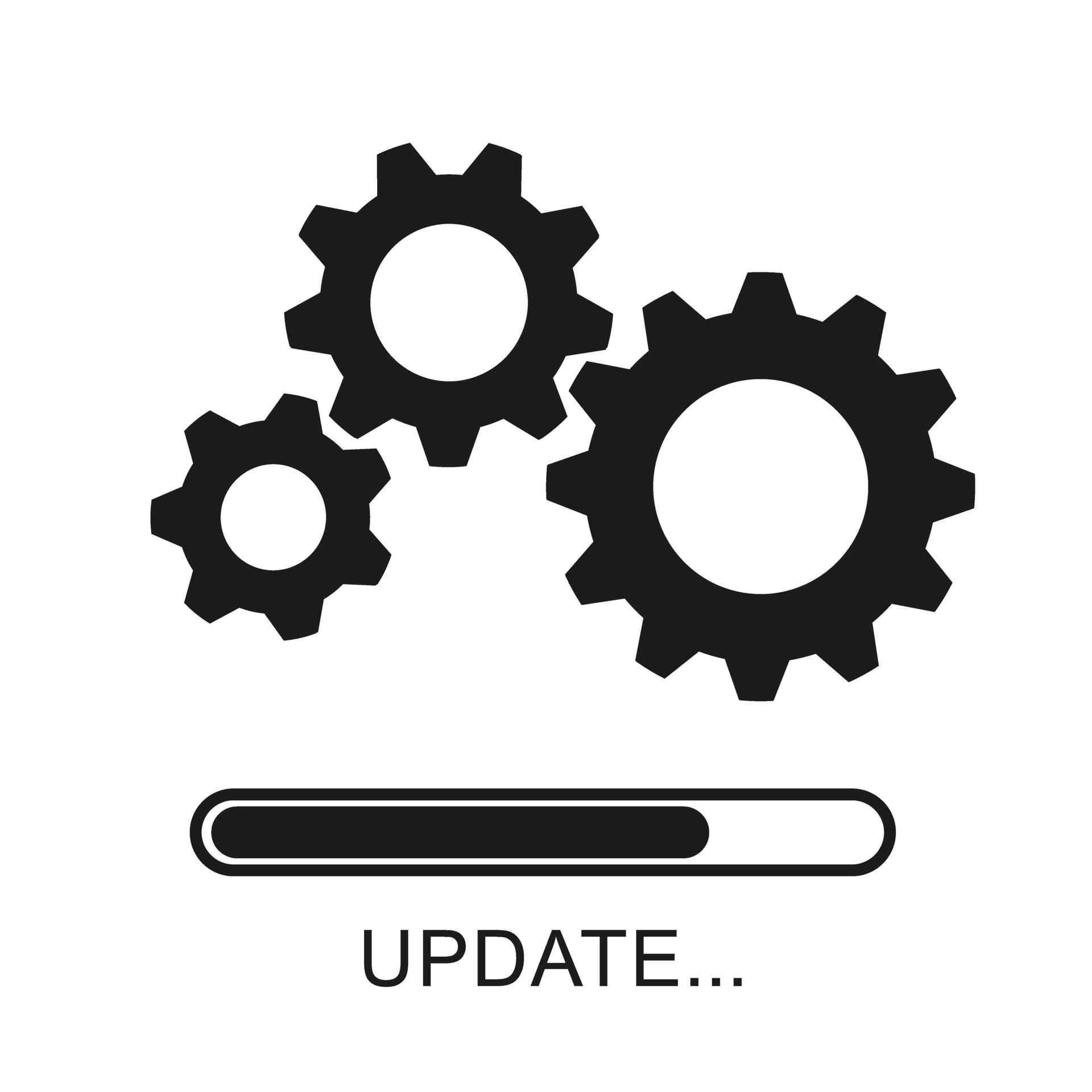 Update icon with gears. Loading or updating files, installing or