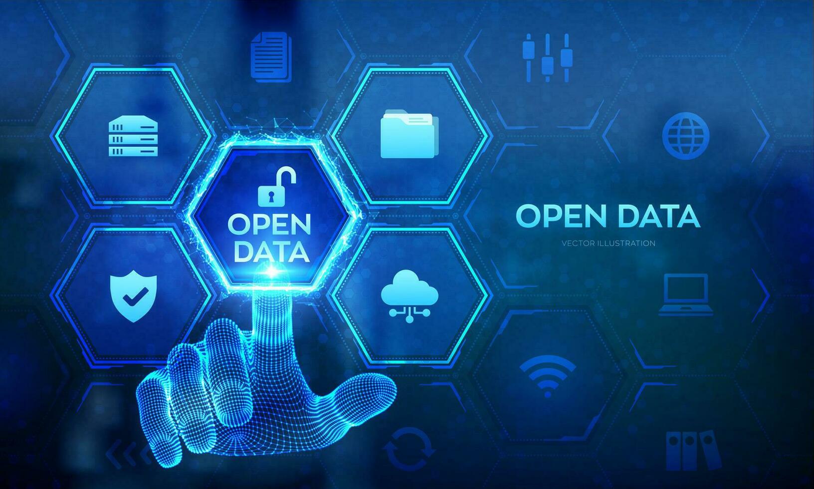 Open data database. Digital file storage system software. Online