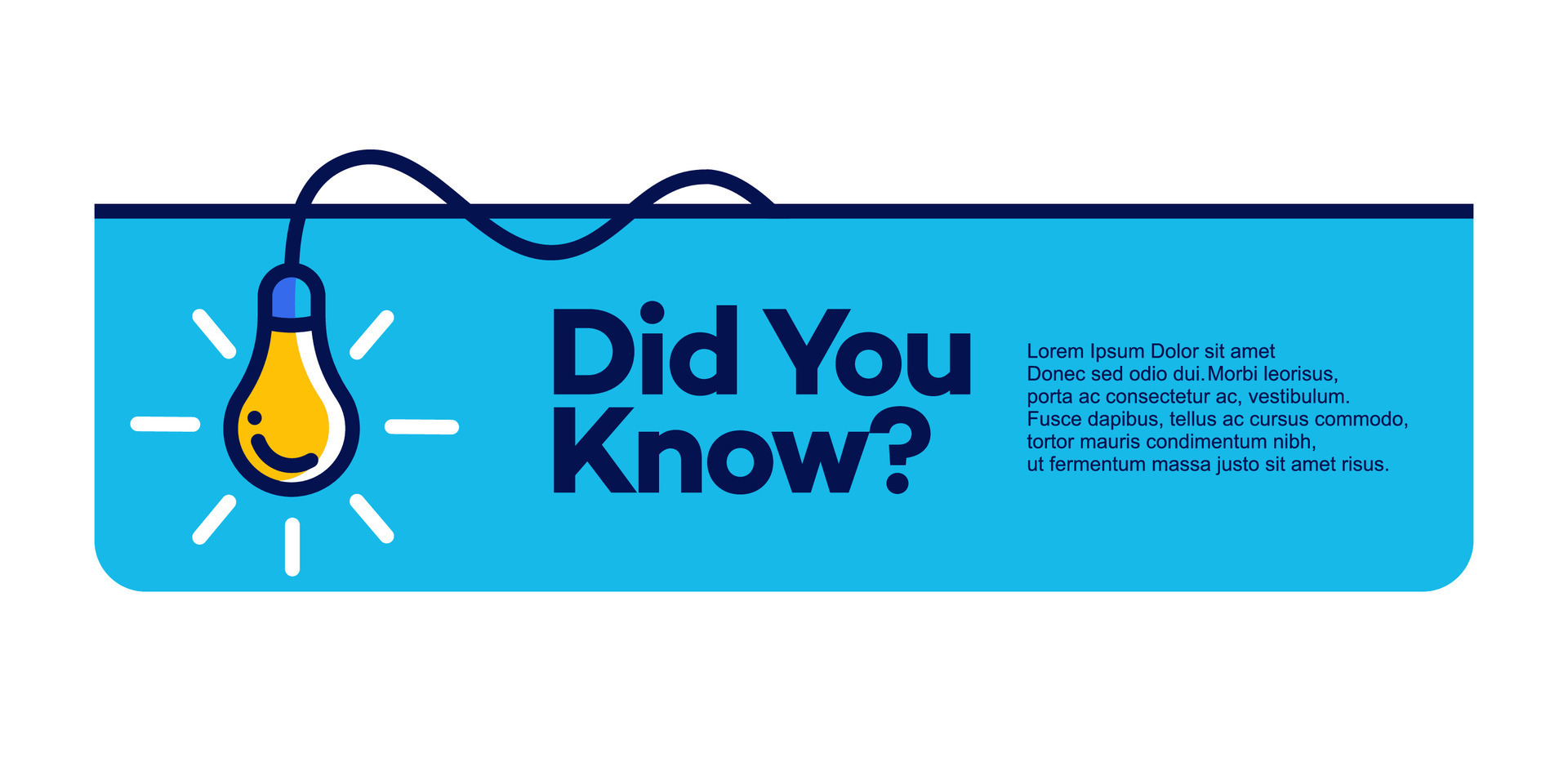 Did you know geometric message bubble with light vector image. template