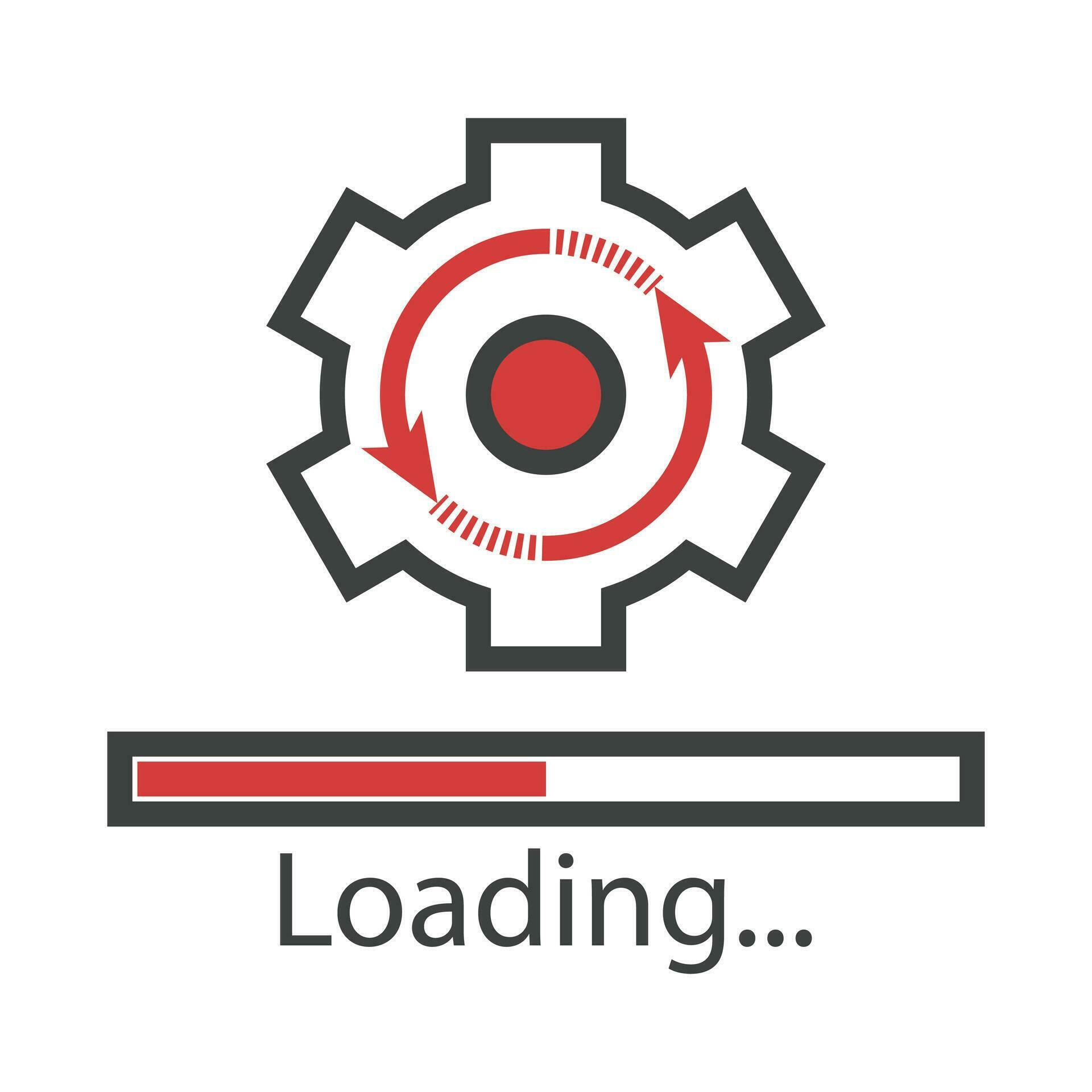 Update Vector Icon, Upgrade System Sign, Installing Software, Gear