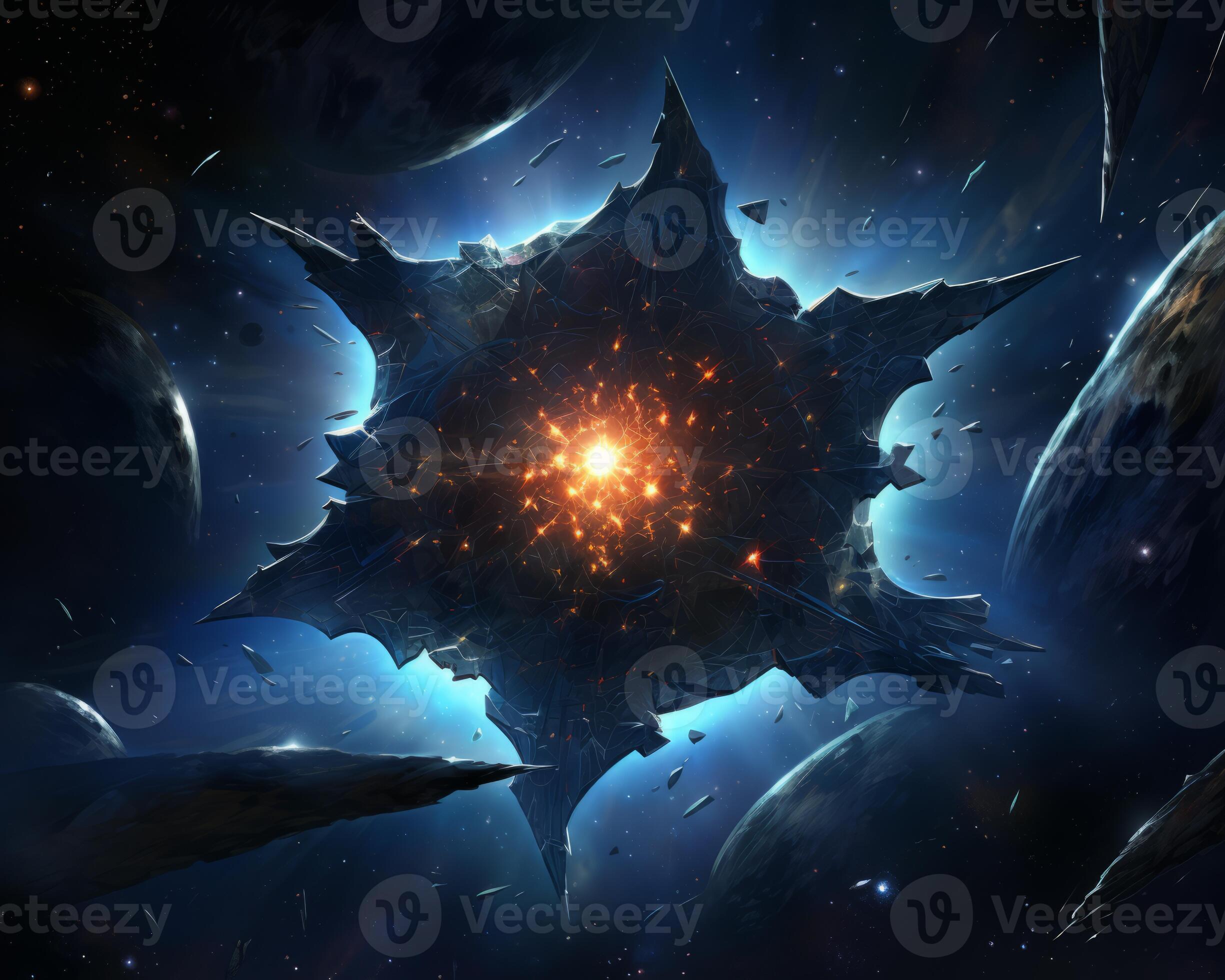 an image of a star exploding in space generative ai 28386301 Stock