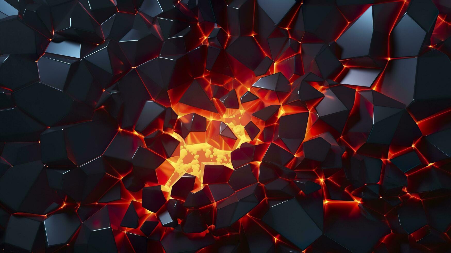 Abstract geometric background. Explosion power design with the crushing