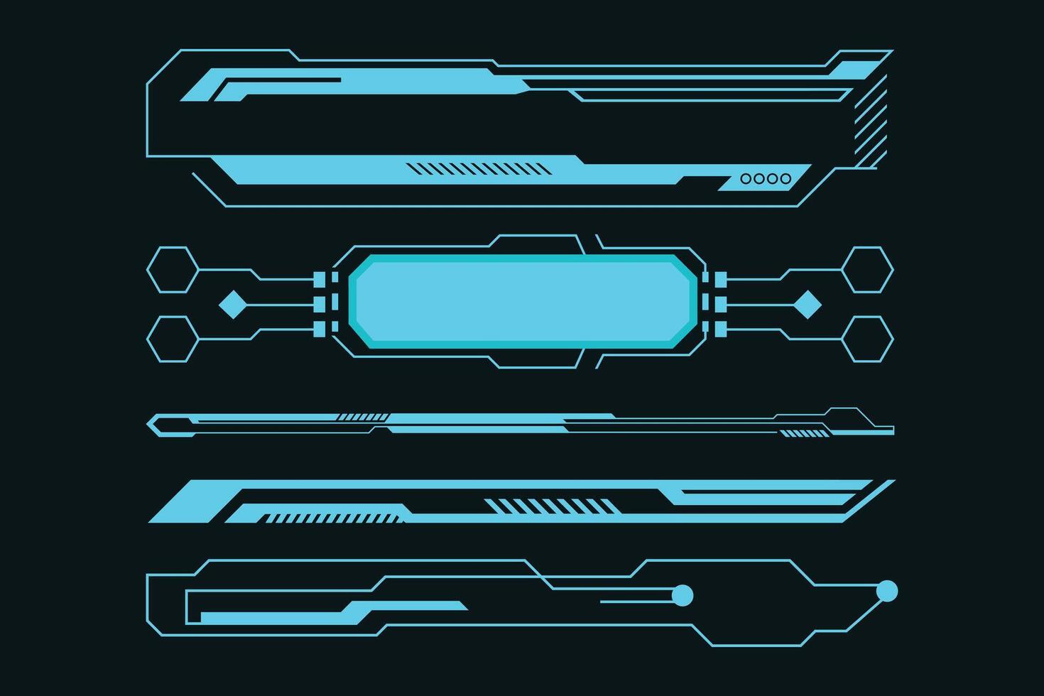 Futuristic Tech Interface Design Elements 74402498 Vector Art At Vecteezy