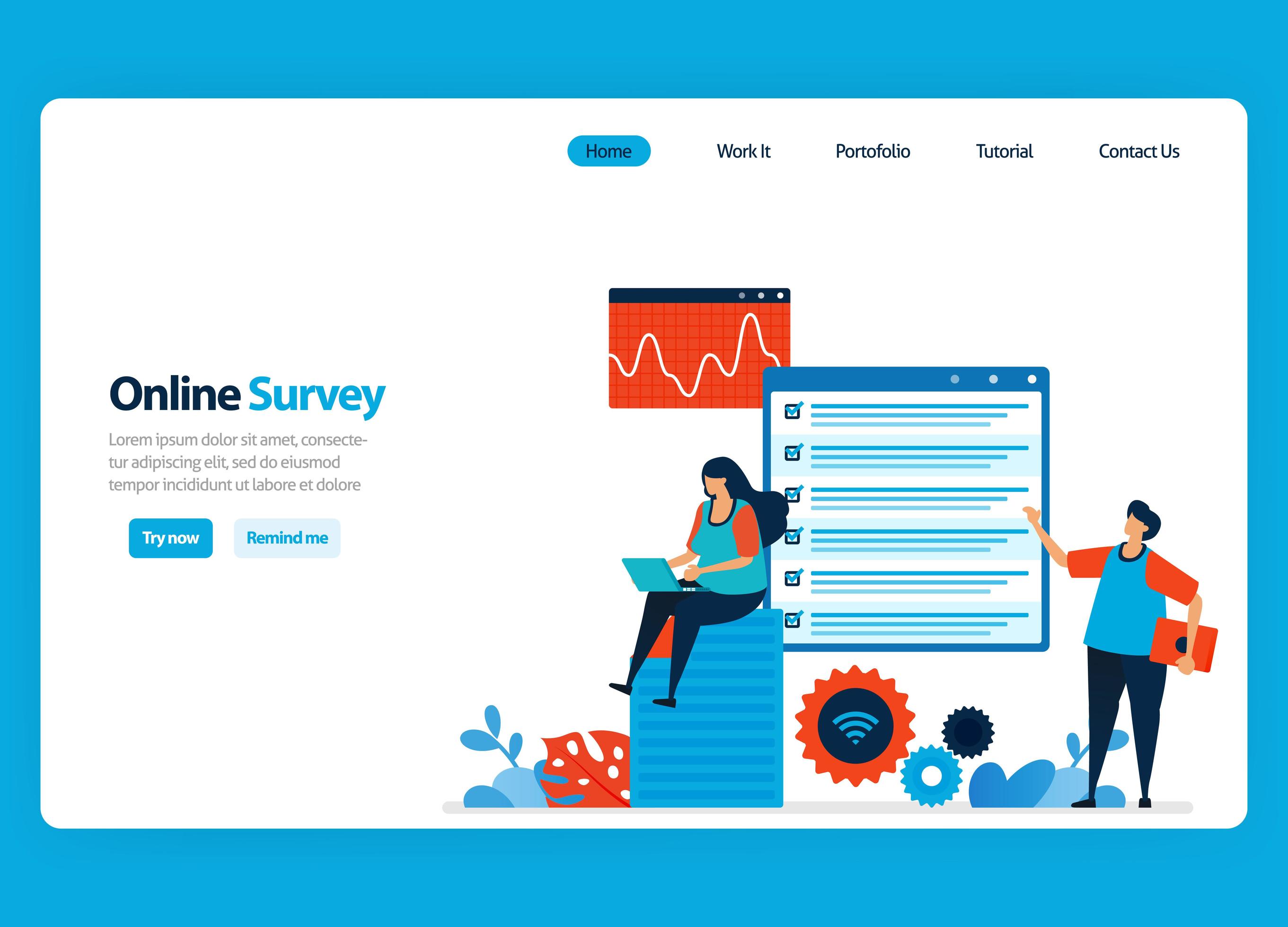 desenho de landing page para pesquisa e exame online, preenchimento de