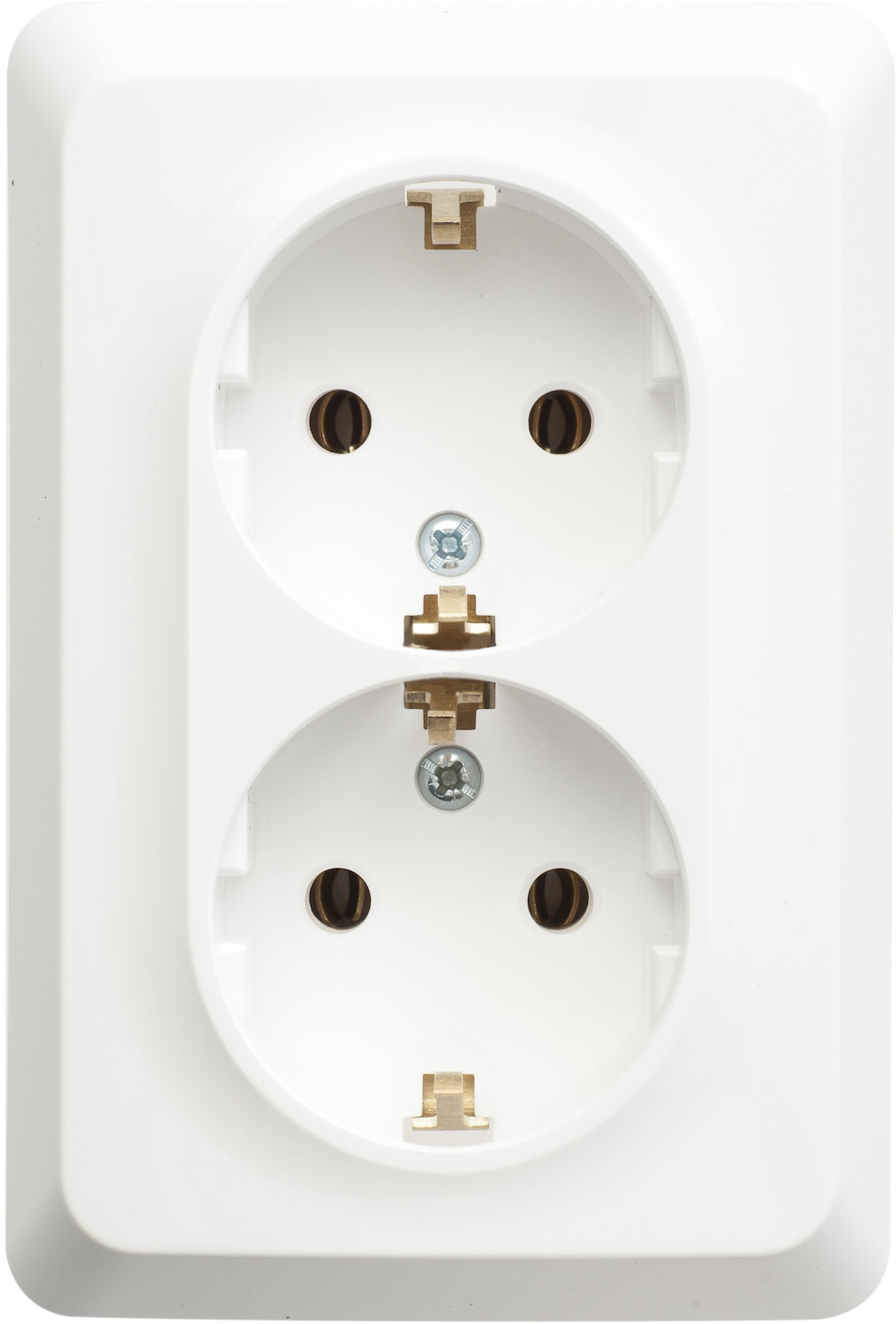 Розетка Этюд двойная 16 А, в сборе, с/у, з/к, белая Schneider Electric