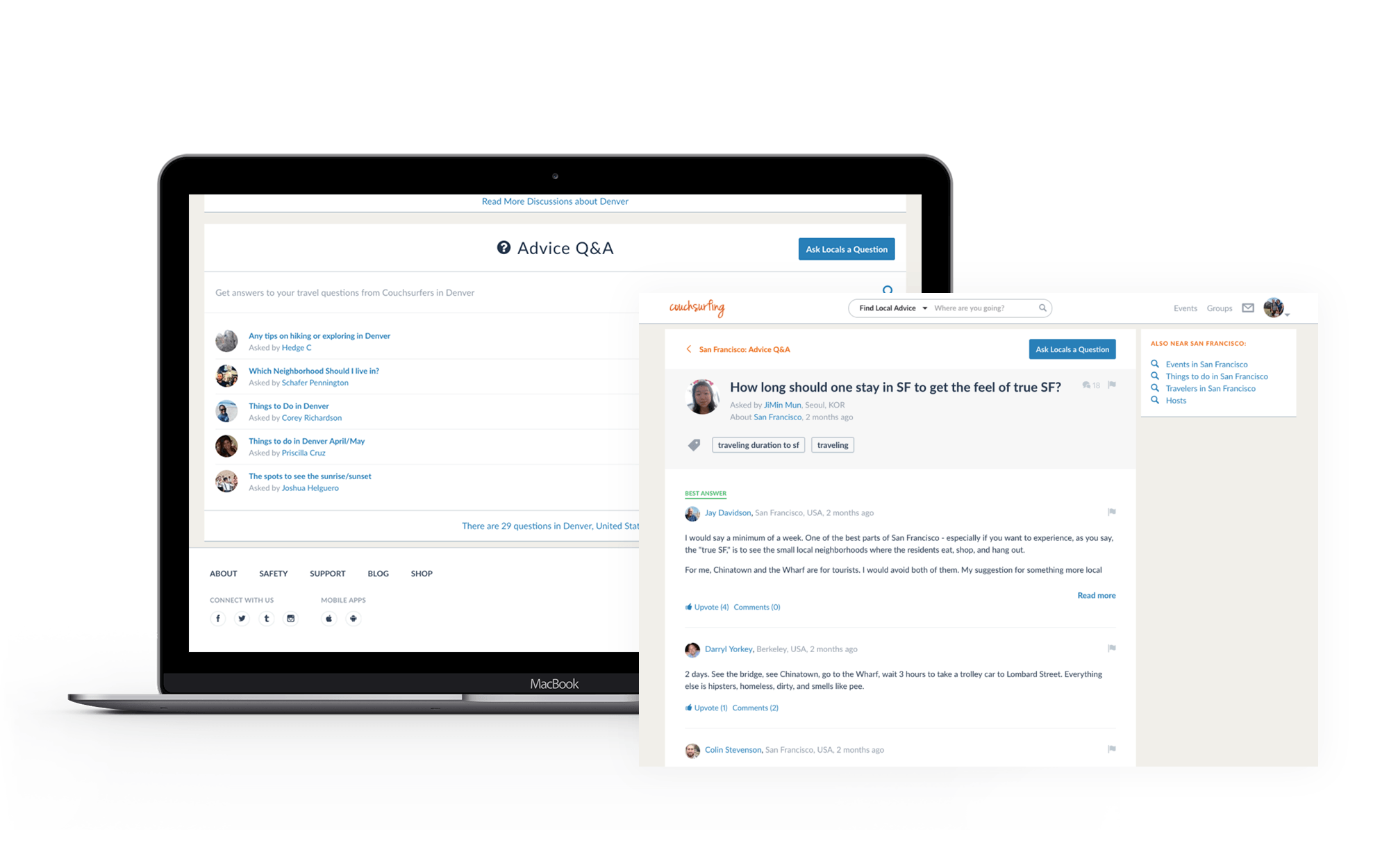 Couchsurfing Local Advice Viget