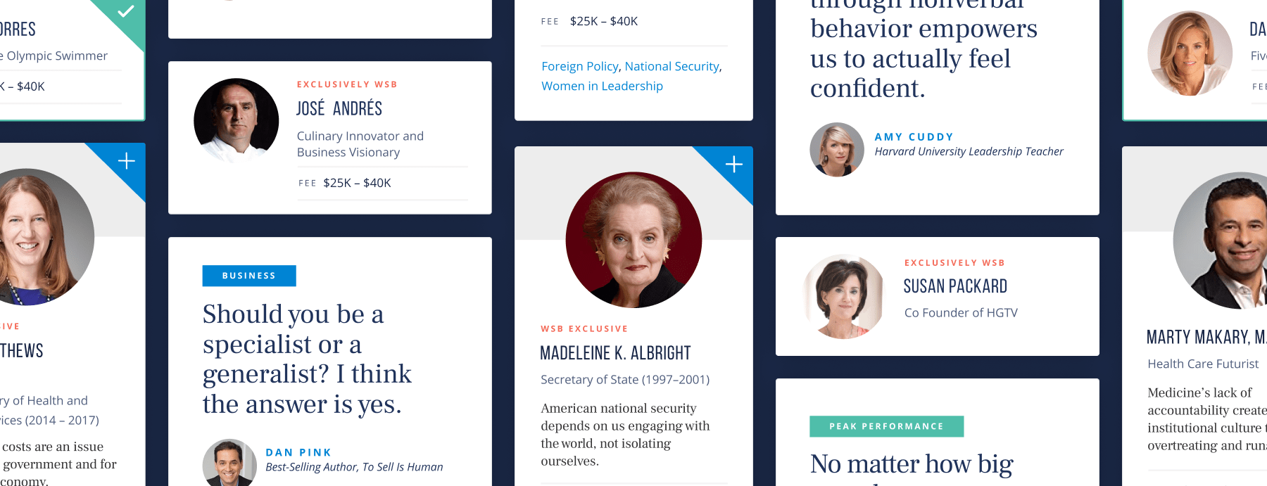 Washington Speakers Bureau Viget