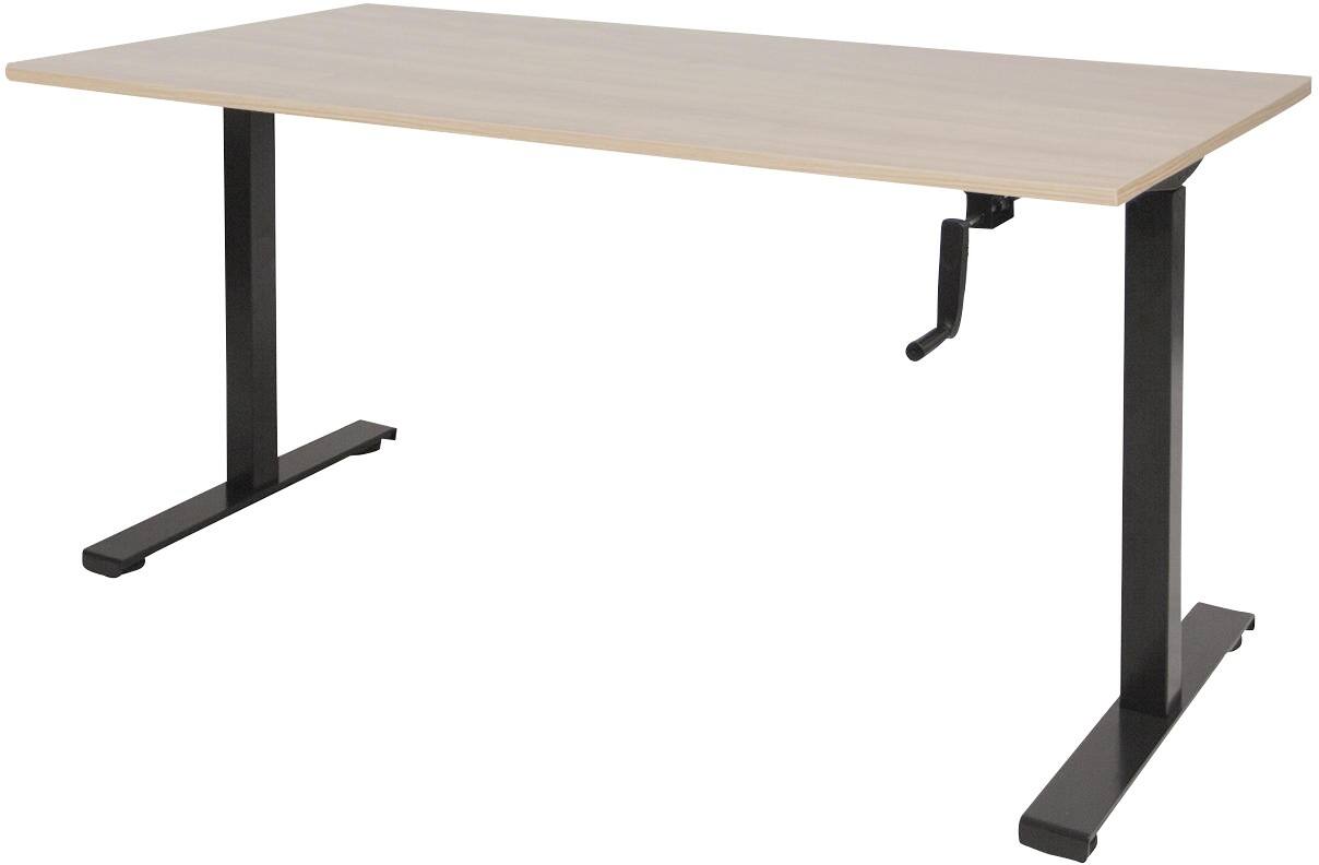 Schaffenburg Zit-Sta Bureau Dextro Slinger Lindberg Oak T-Poot 140X80 25Mm - Zw | Viking Direct Be