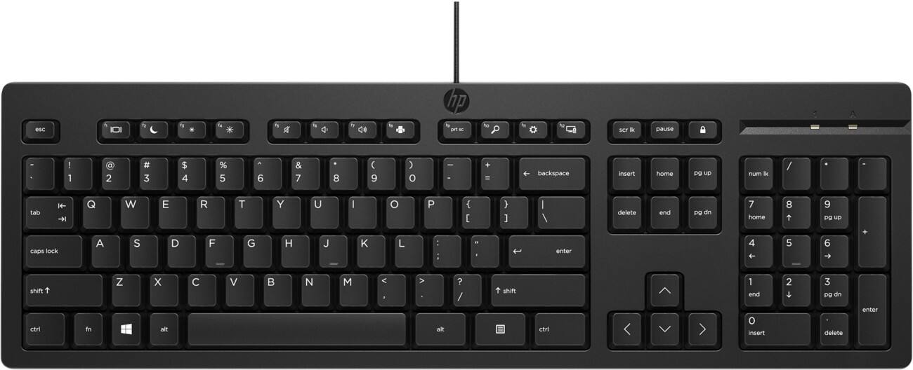 HP 125 Series Toetsenbord Bedraad QWERTY Zwart 266C9AA Viking Direct NL