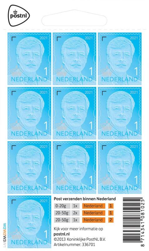 Postnl Postzegel Willem-Alexander Nederland Waarde 1 10 Stuks Zelfklevend | Viking Direct Nl