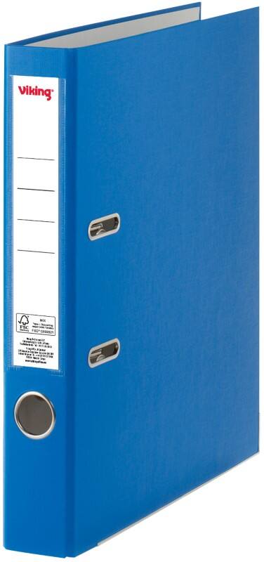 Viking Ordner A4 staand 50 mm Blauw 2 ringen PP (Polypropeen) Mat