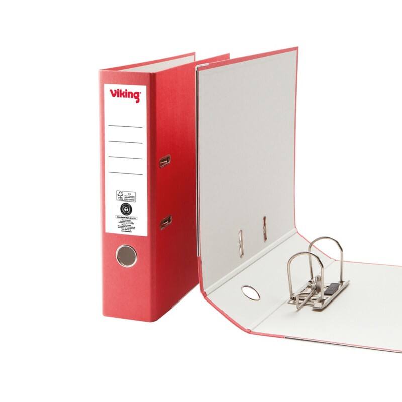 Viking Ordner A4 75 mm Rood 2 ringen Karton Mat Staand Viking Direct NL