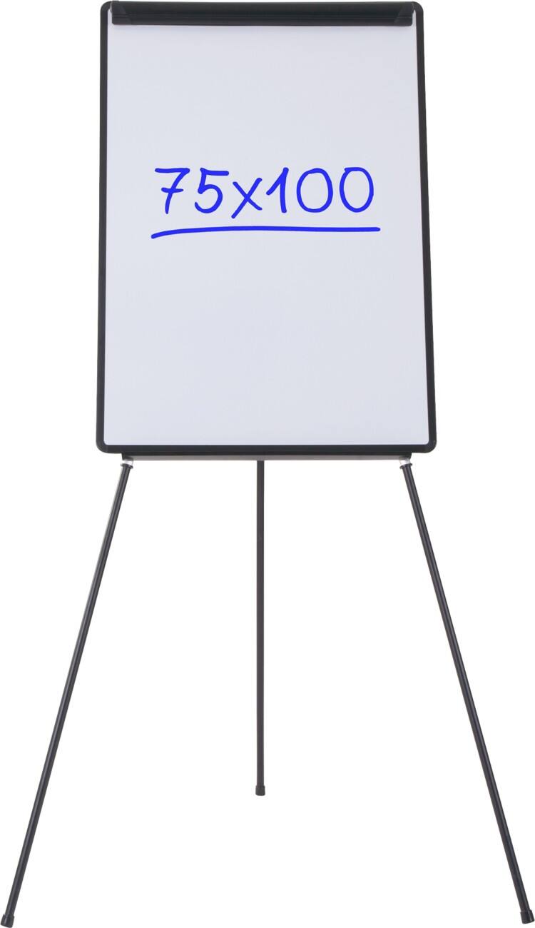 Niceday Flipover Kunststof, Melamine 75 (B) x 100 (H) cm Zwart Viking