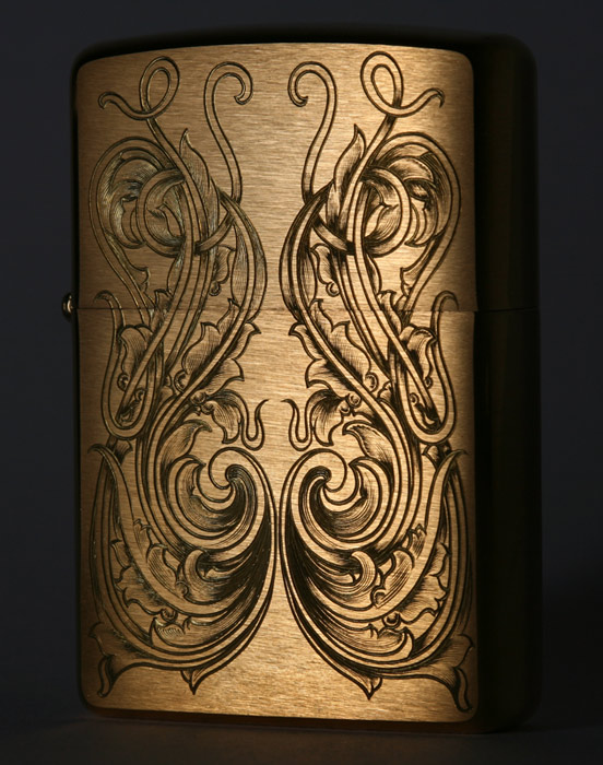 Hand engraved Zippo Viljo Marrandi art and engraving