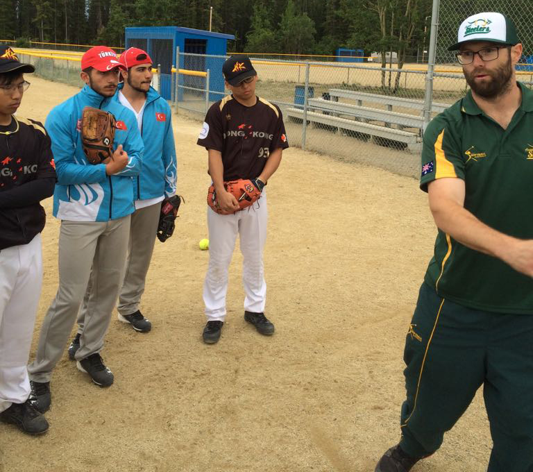 Australia’s Adam Folkard gives back as part of WBSC Softball High