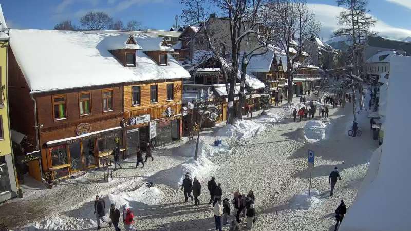 Kamery na żywo z Zakopanego widok na Krupówki WebCamera