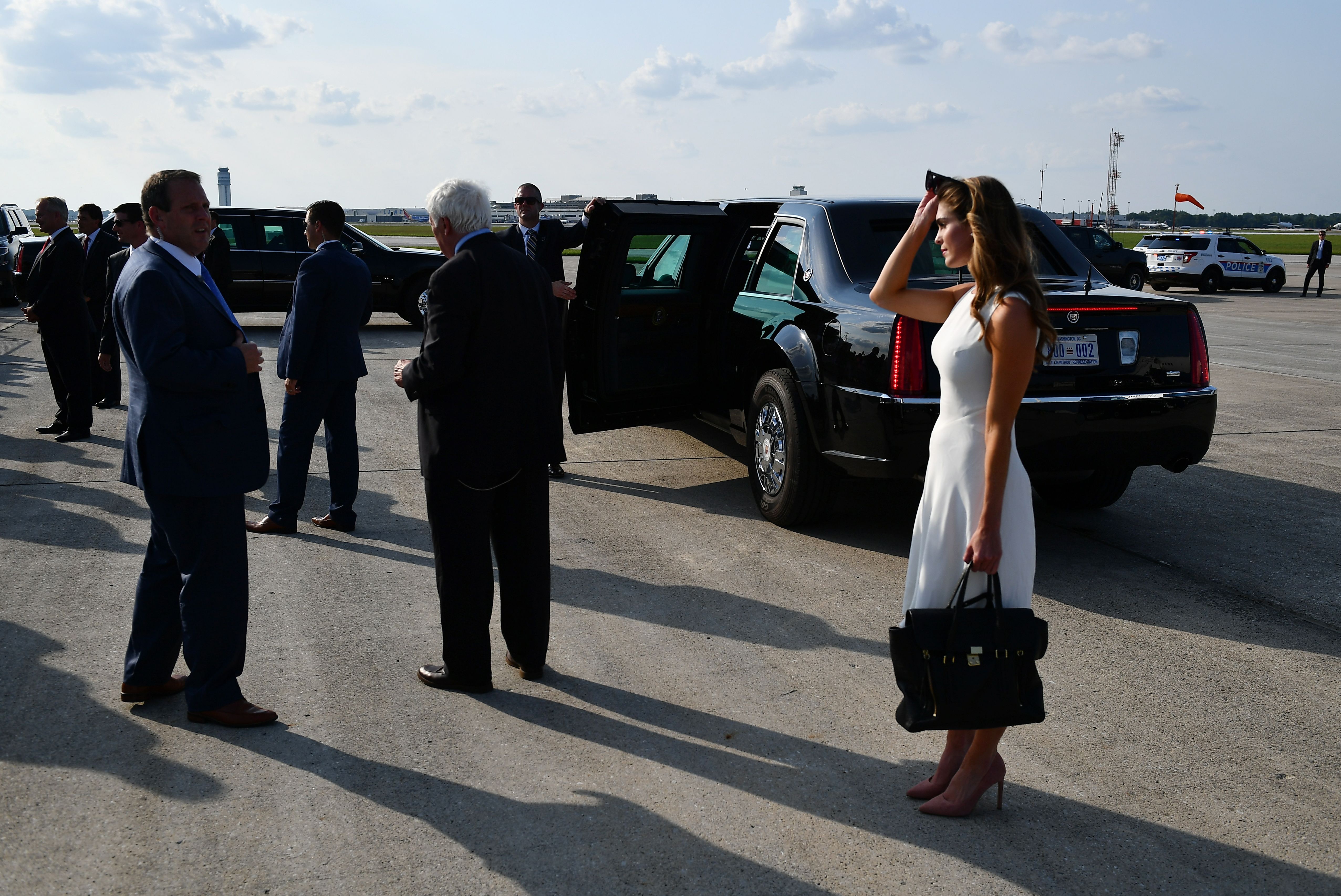 Hope Hicks Spotted Boarding Air Force One Ahead of Trump's Ohio Rally