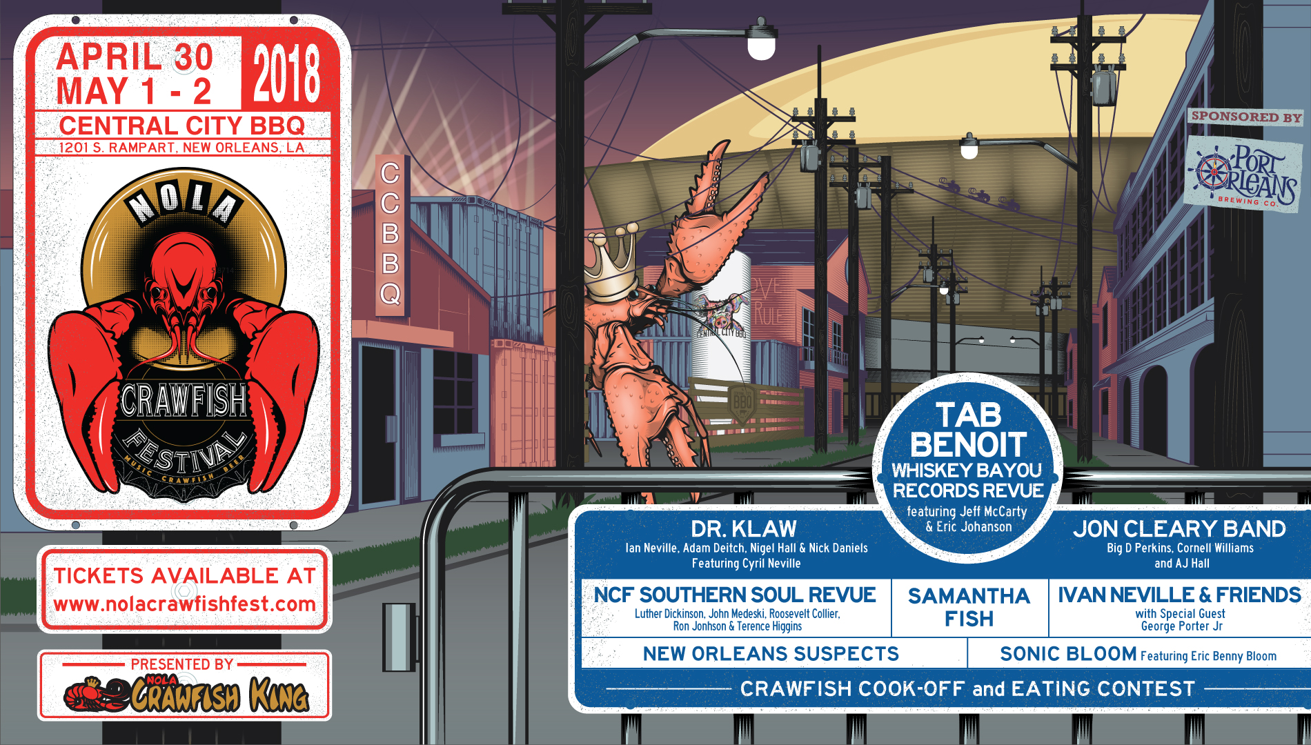 3rd Annual NOLA Crawfish Festival Announced For April 30 May 2, 2018