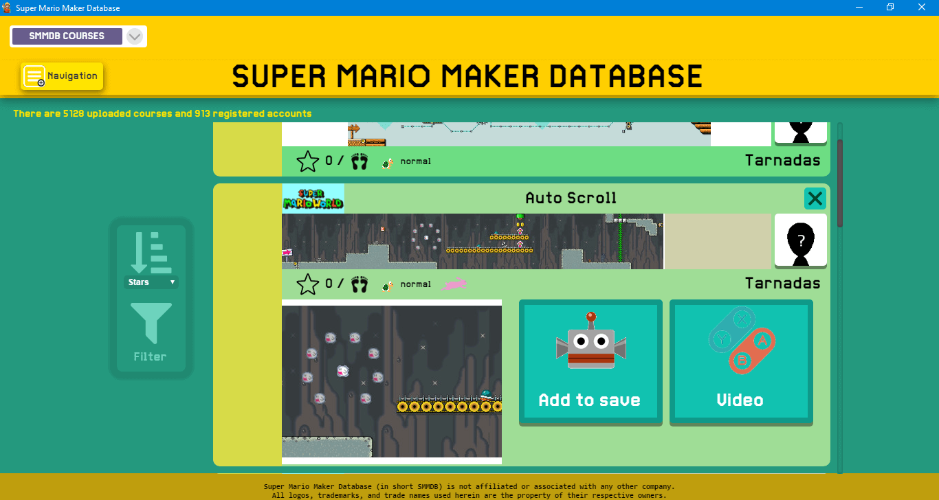 Super Mario Maker Save File Editor (Cemu SMMDB) WiiDatabase