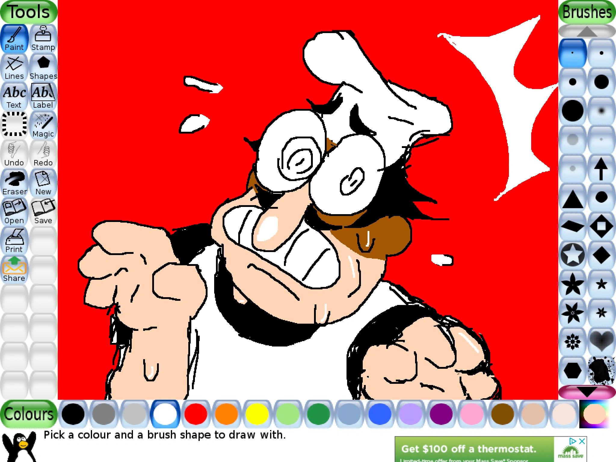 Tux paint peppino fanart Fandom