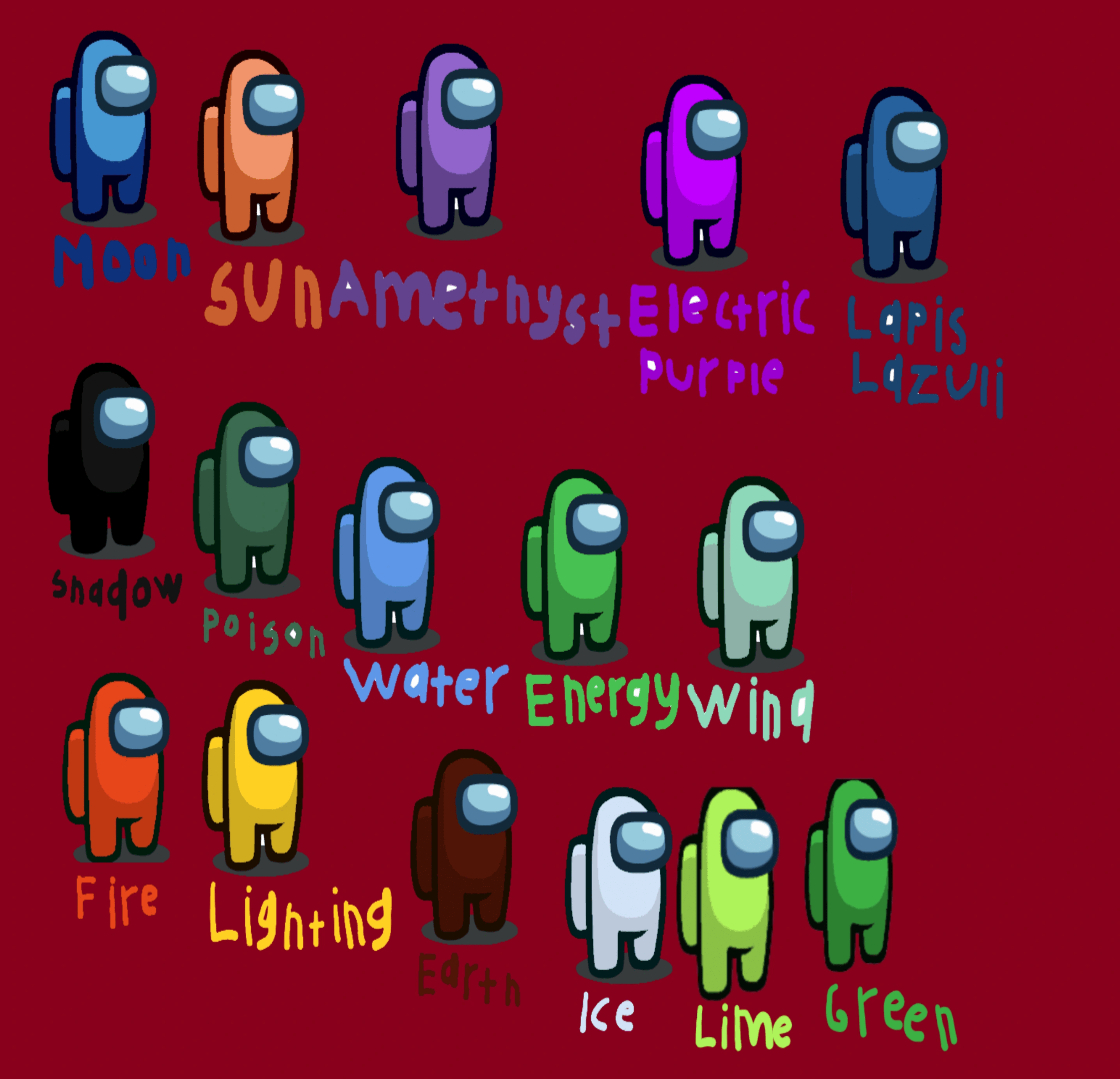 Among Us Custom Colour Cornucopia (16 Custom Colours) Fandom