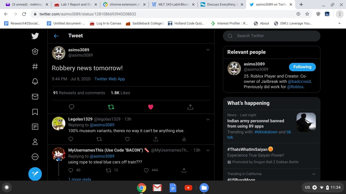 This Is Asimo3089 S Secret Roblox Account Roblox Jailbreak Youtube roblox profile asimo3089