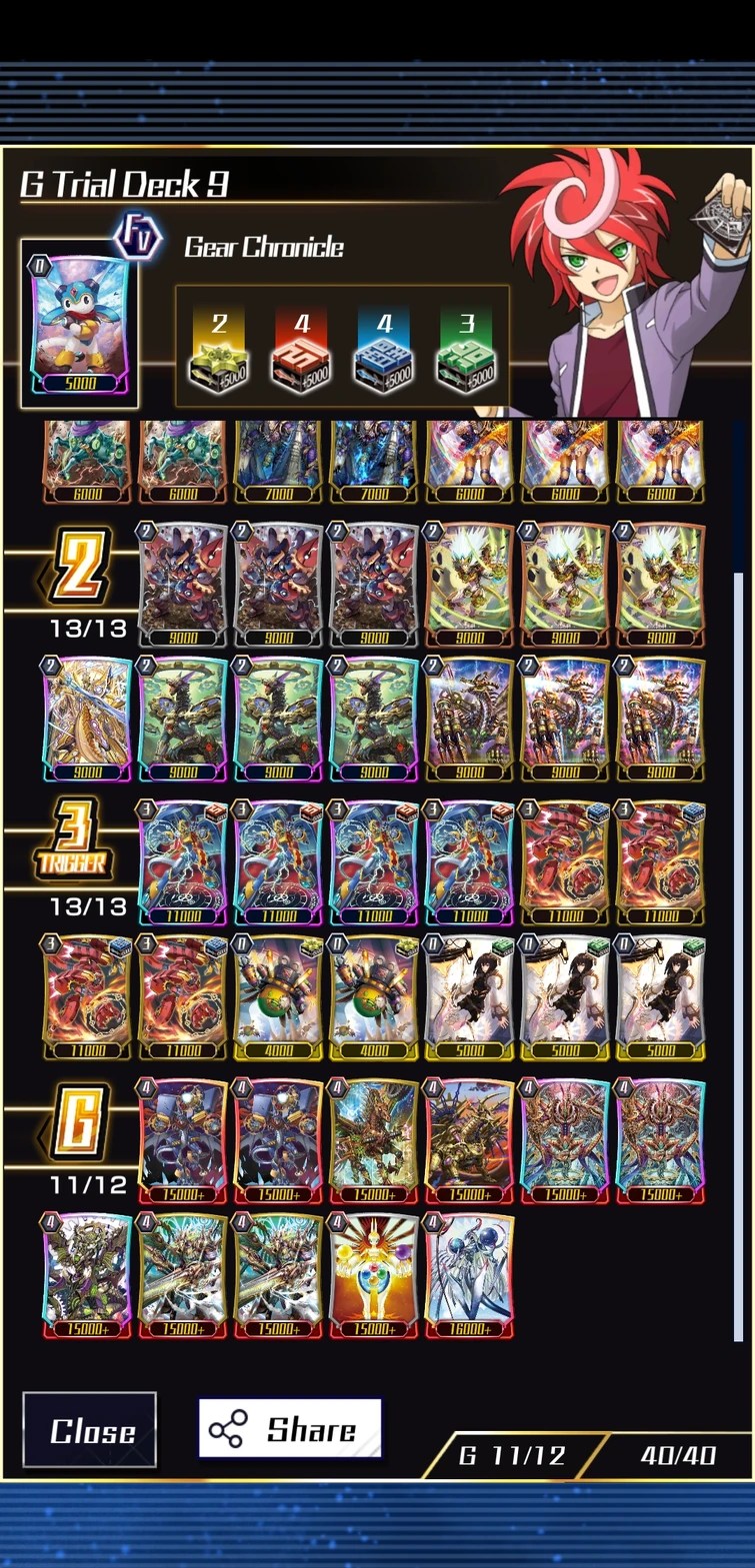 Help me, how do I build a Chronojet Dragon G time leap deck in Vanguard