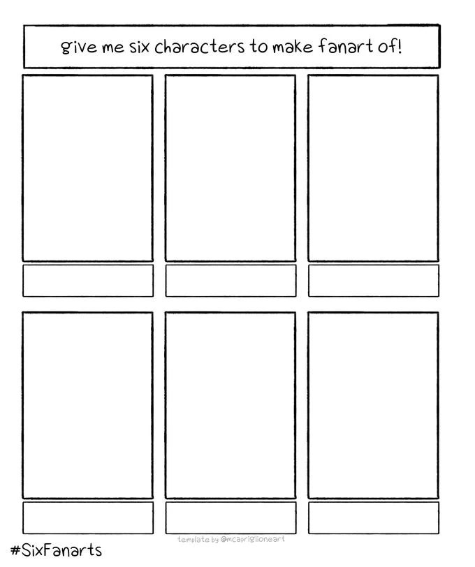 Give me six character to draw Fandom