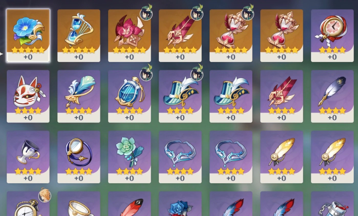 What are good artifacts for venti Fandom